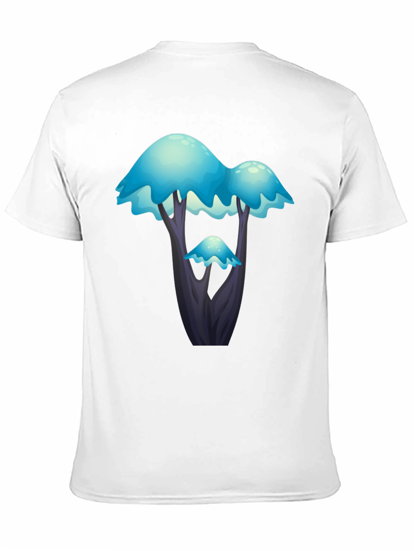 Fantasy Blue Tree Graphic T-Shirt