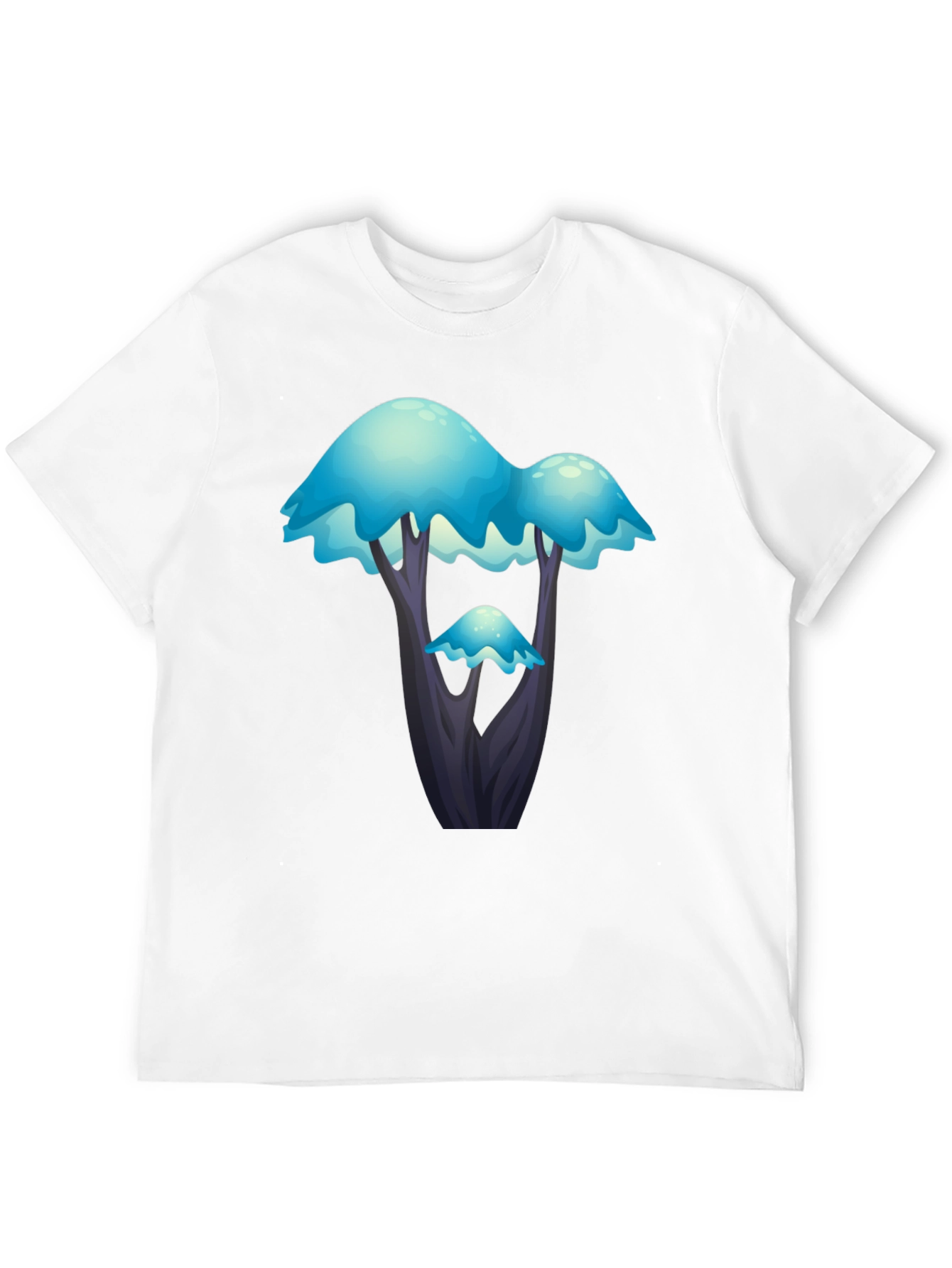 Fantasy Blue Tree Graphic T-Shirt