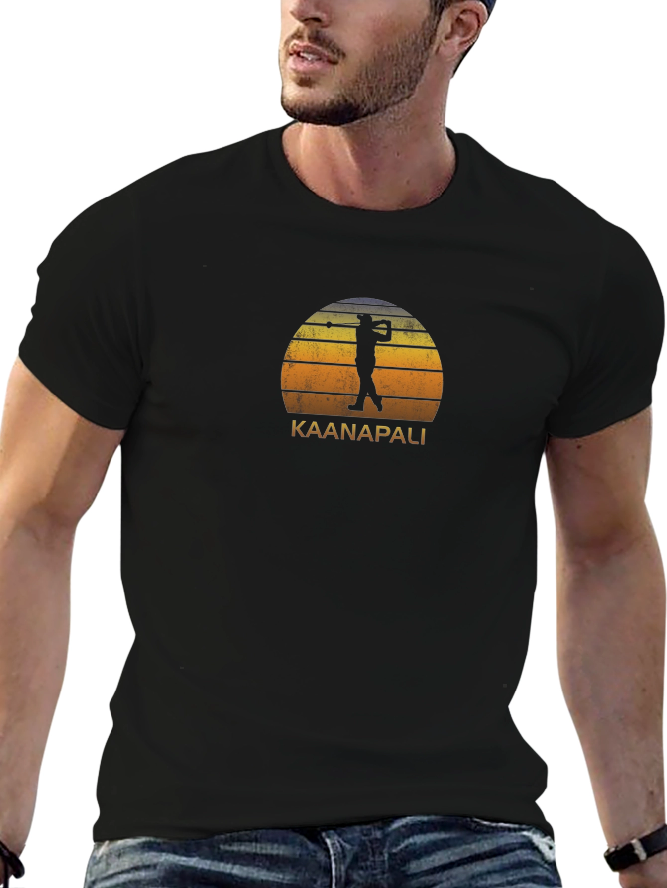 Kaanapali Golf Sunset Graphic Tee - Retro Style