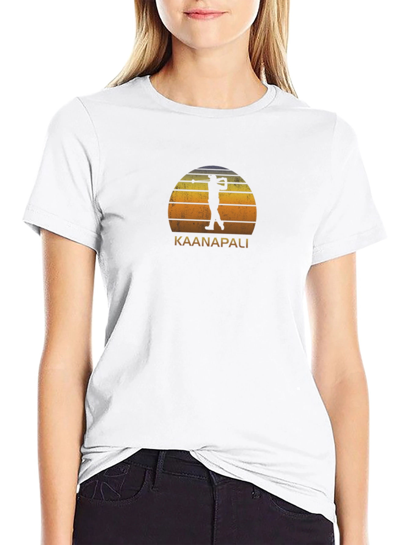 Kaanapali Golf Sunset Graphic Tee - Retro Style