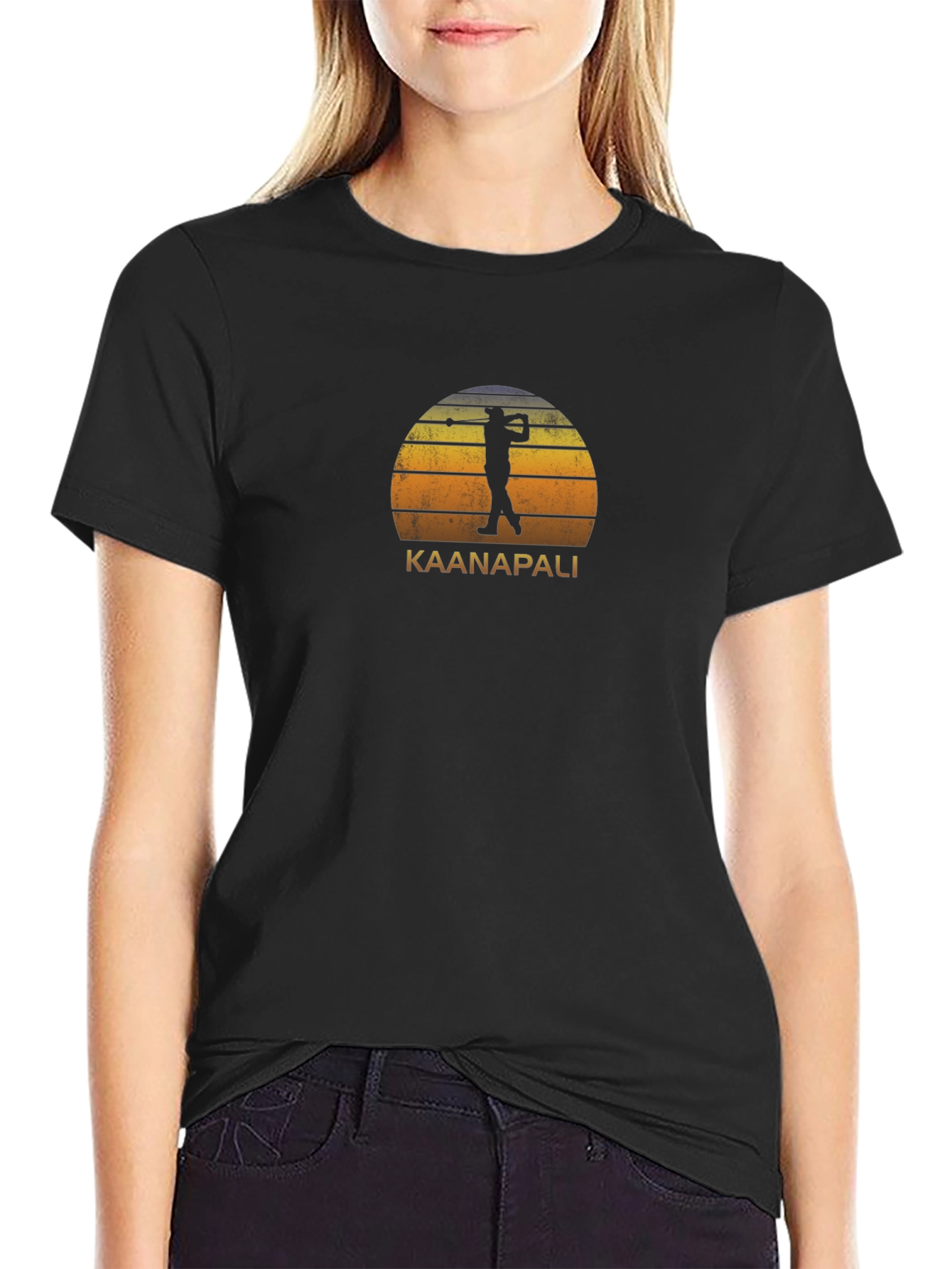 Kaanapali Golf Sunset Graphic Tee - Retro Style