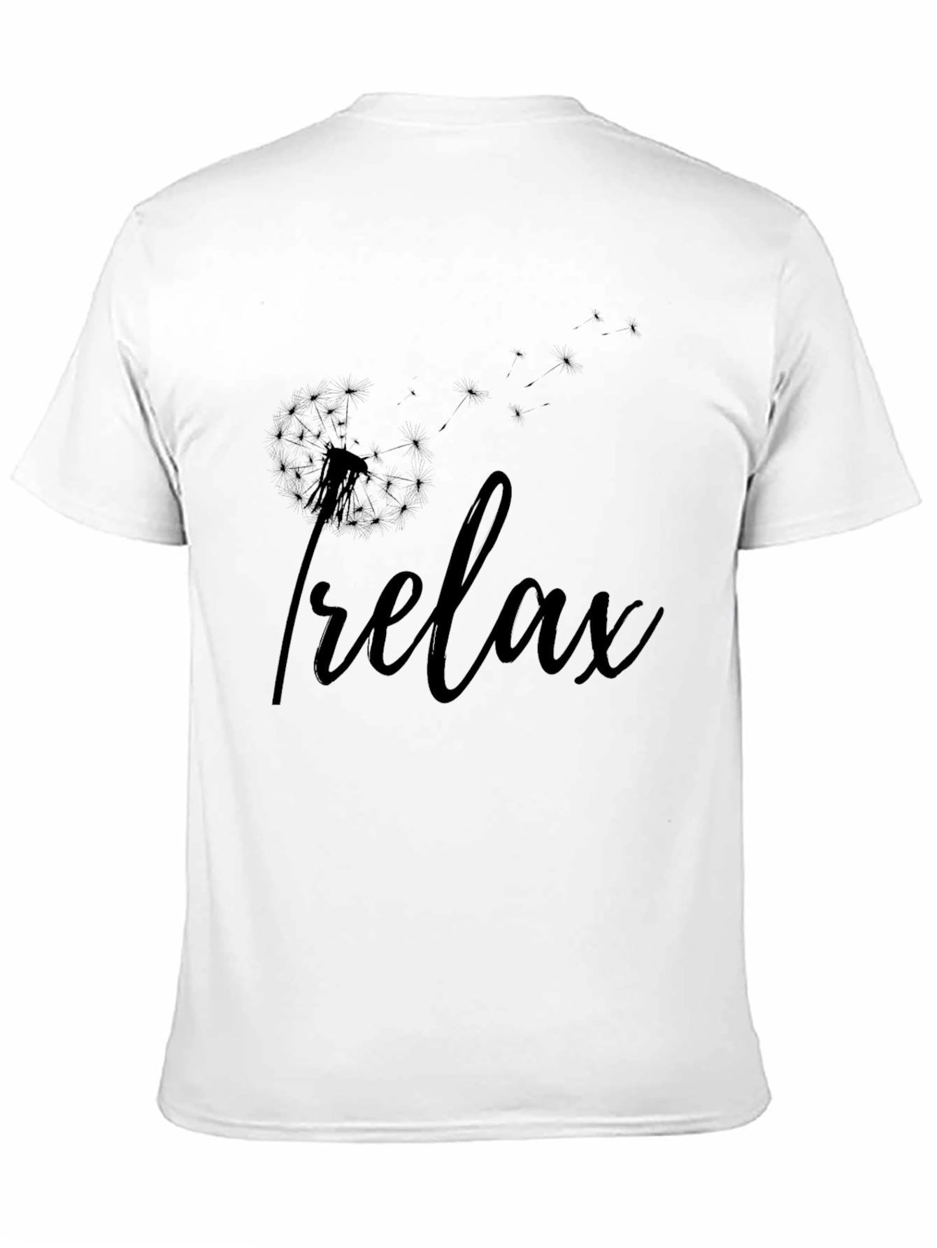 Relax Dandelion Black T-Shirt
