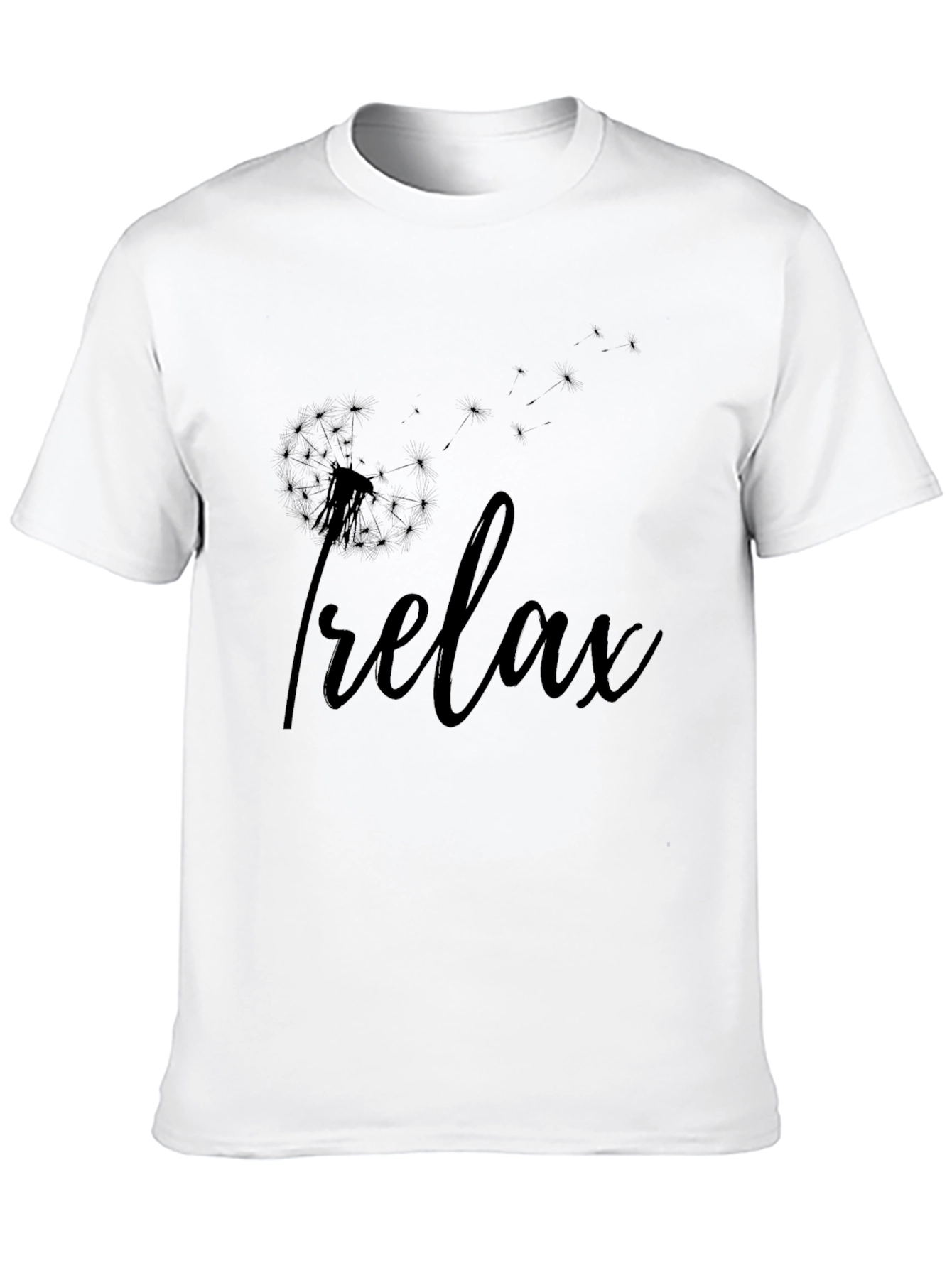 Relax Dandelion Black T-Shirt