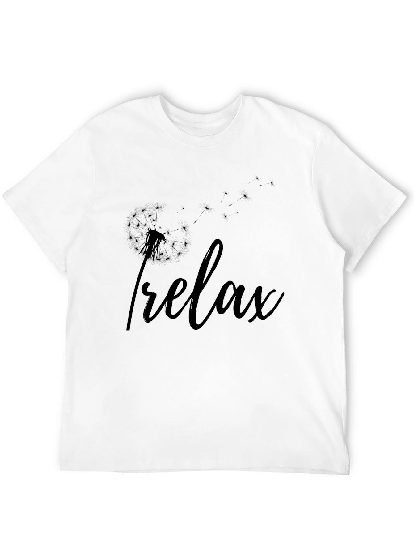 Relax Dandelion Black T-Shirt