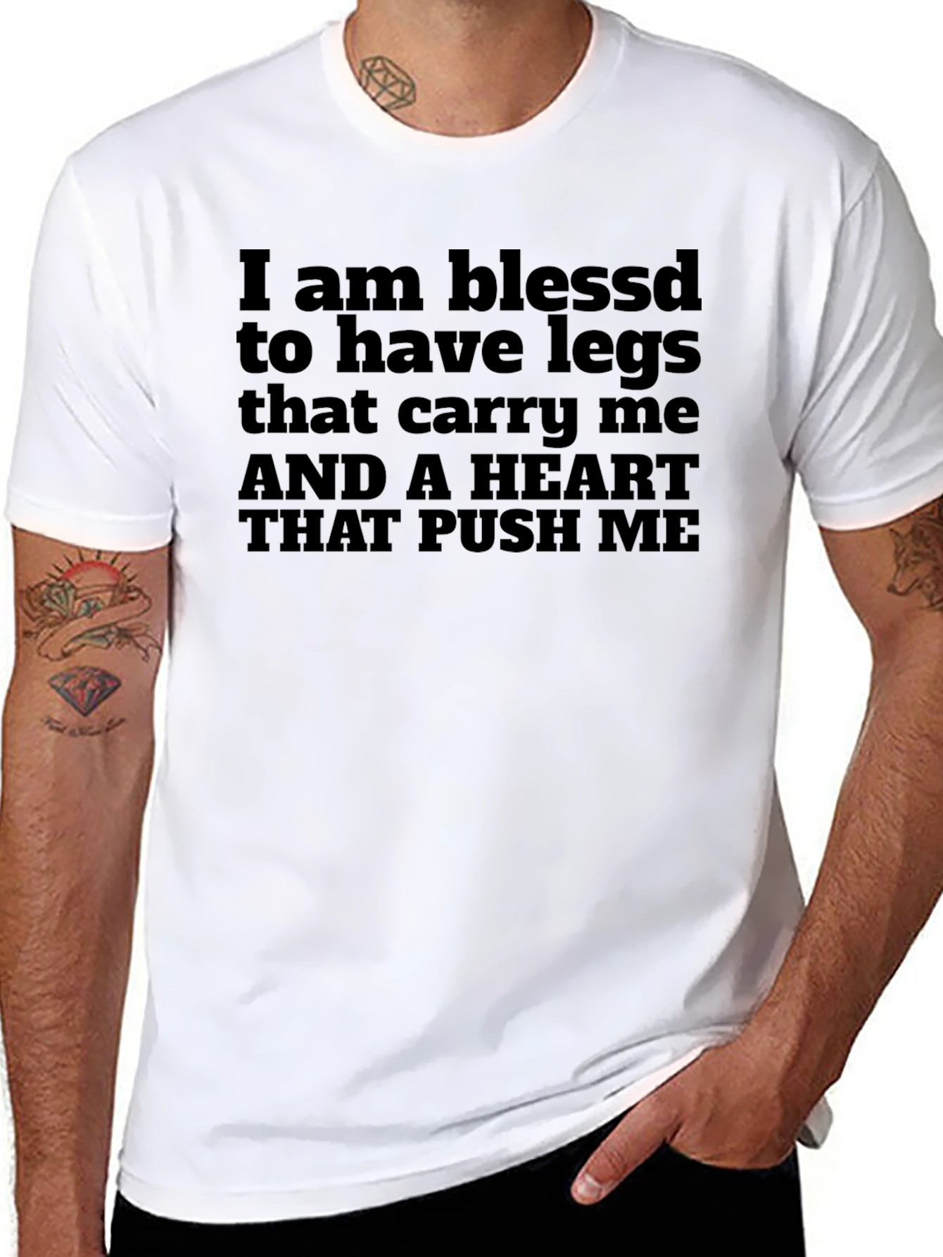 Blessed Legs & Heart Graphic Tee