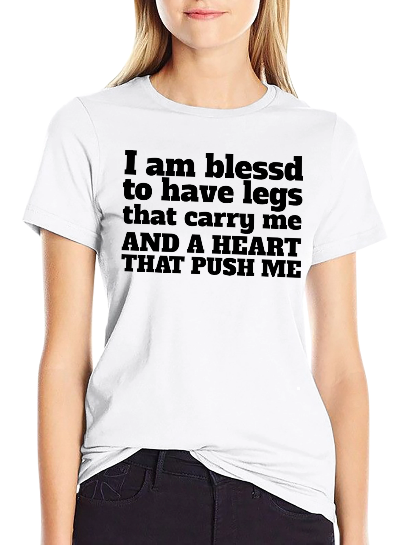Blessed Legs & Heart Graphic Tee