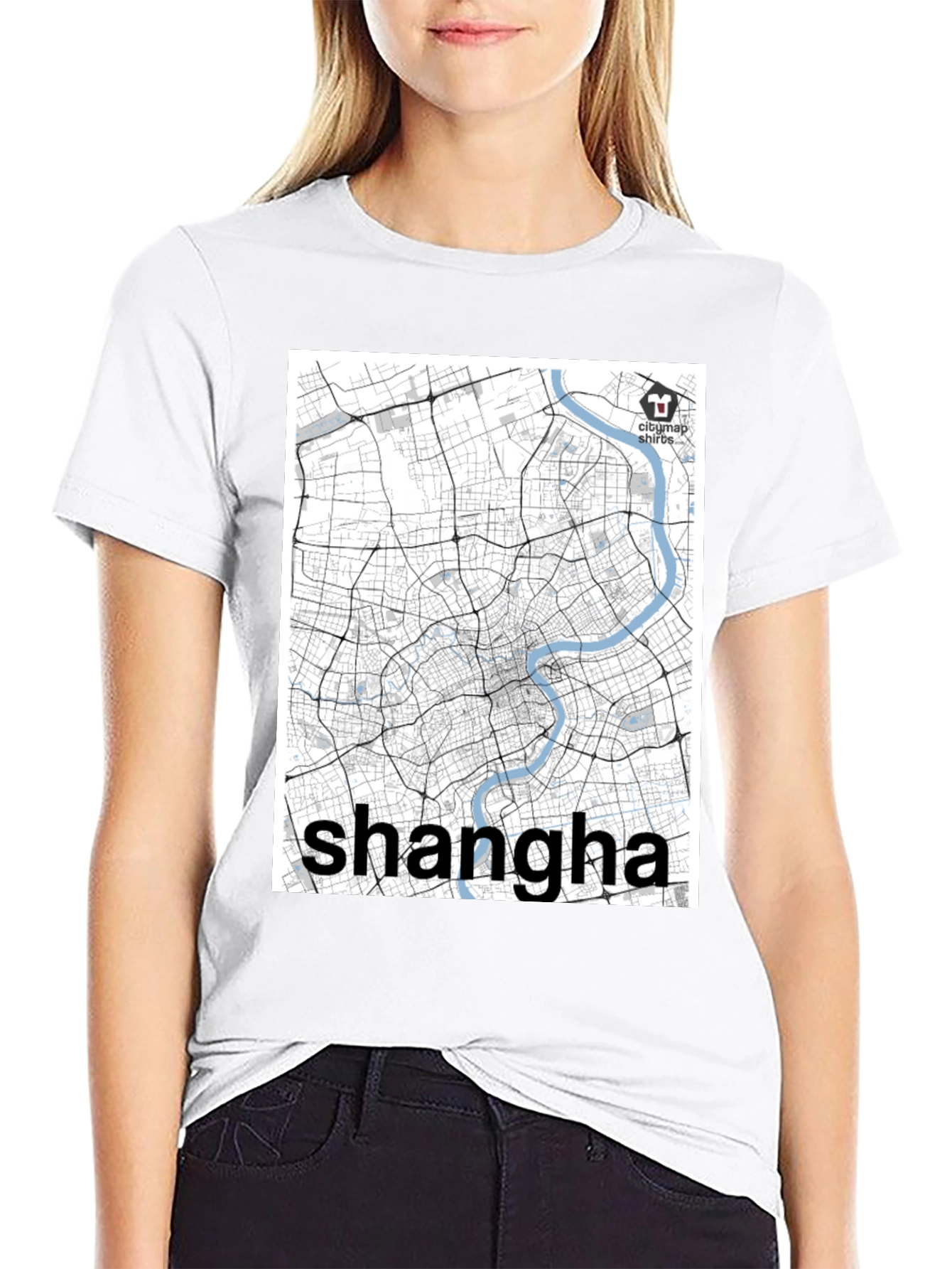 Shanghai Map T-Shirt - Cityscape Souvenir
