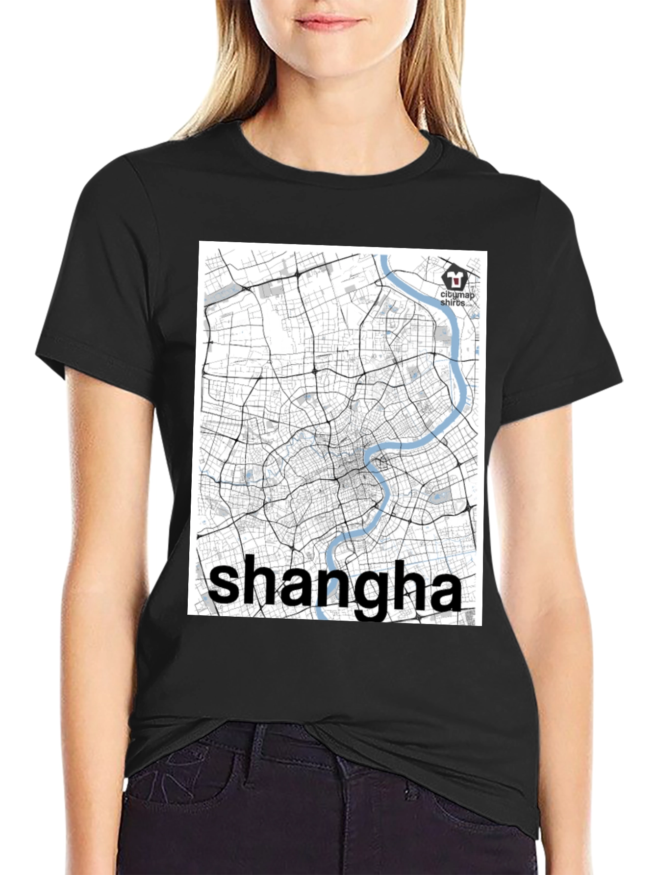 Shanghai Map T-Shirt - Cityscape Souvenir