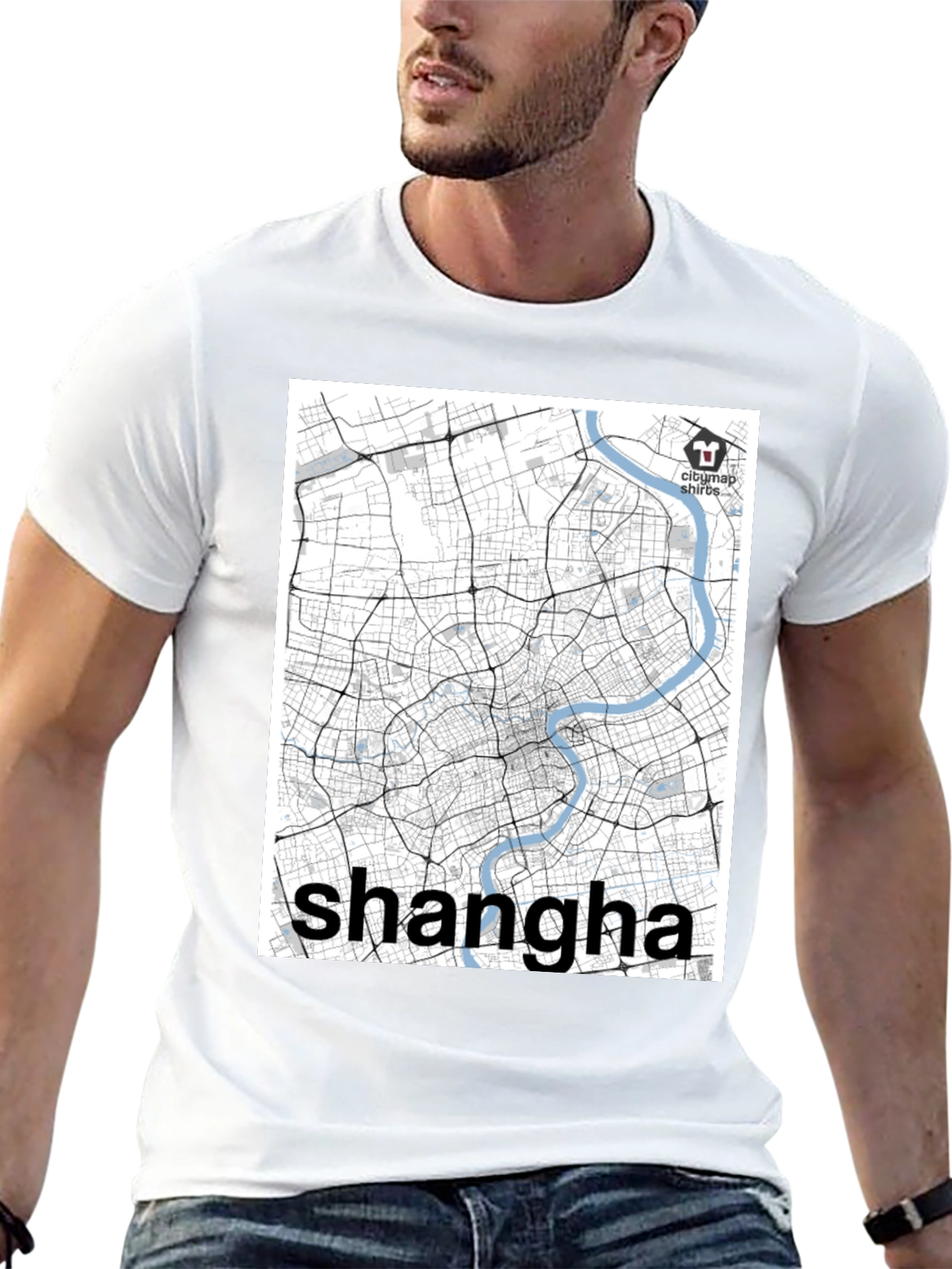 Shanghai Map T-Shirt - Cityscape Souvenir