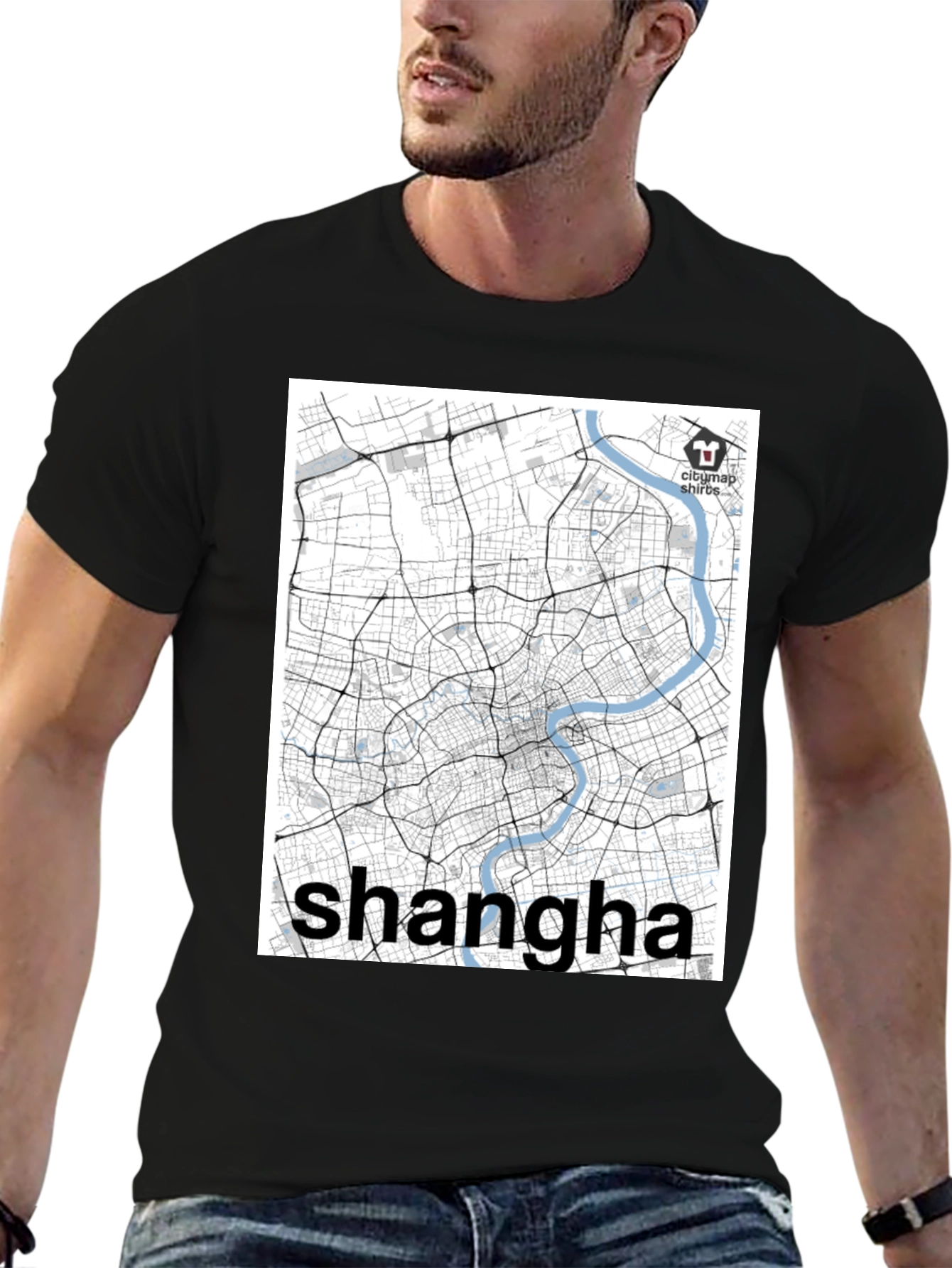 Shanghai Map T-Shirt - Cityscape Souvenir