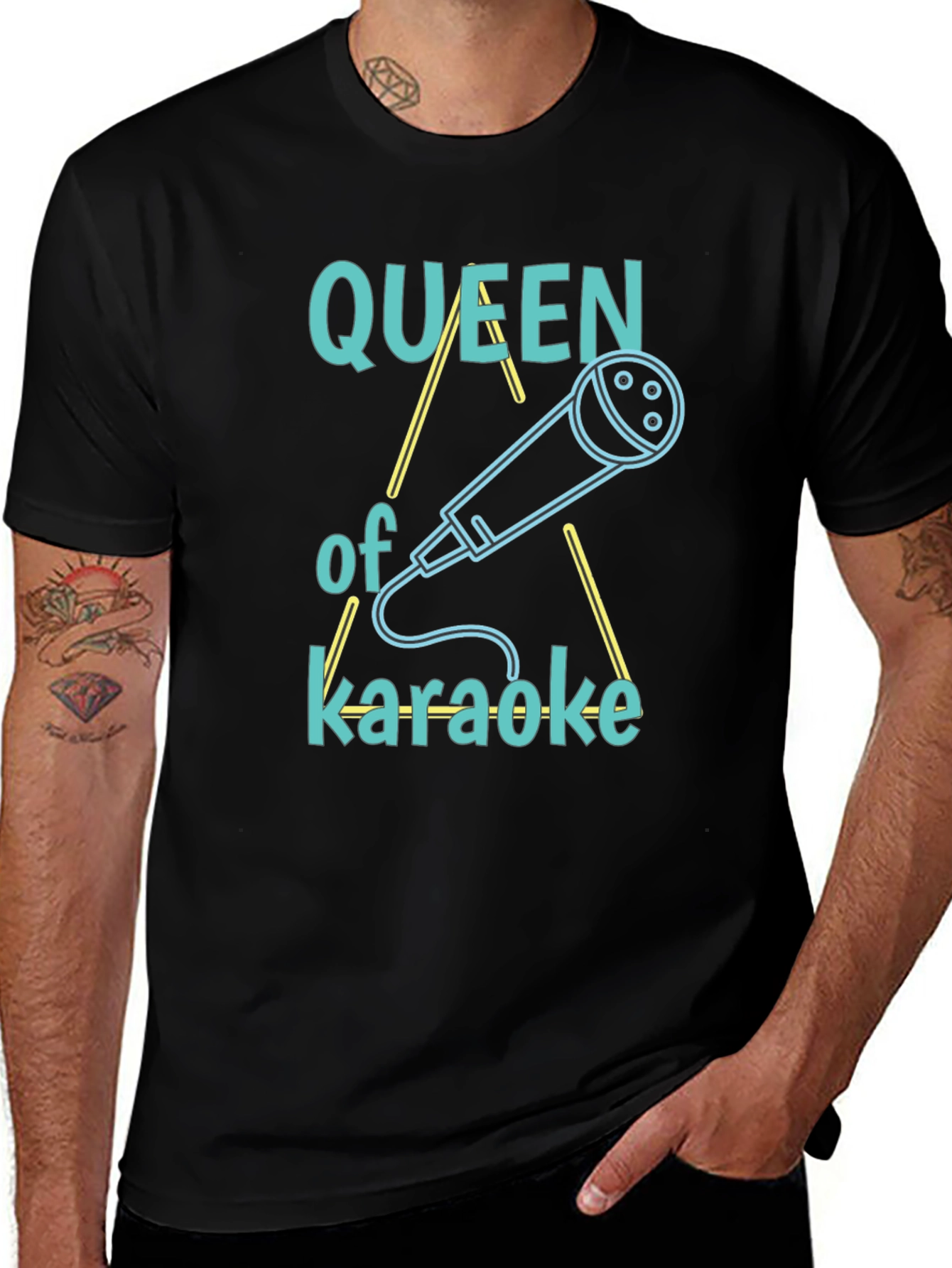 Queen of Karaoke Graphic Tee - Black