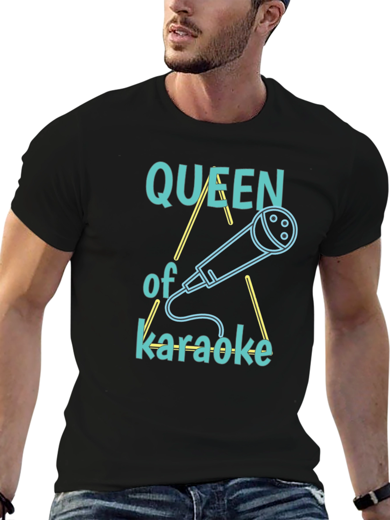 Queen of Karaoke Graphic Tee - Black