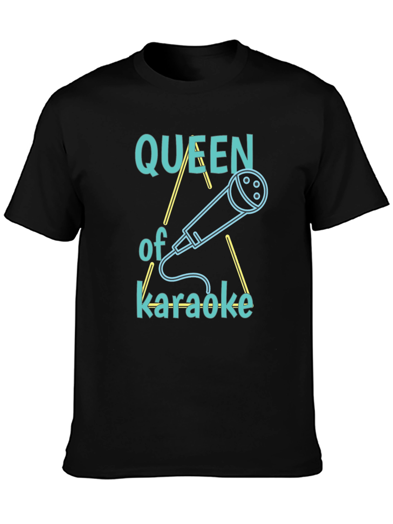 Queen of Karaoke Graphic Tee - Black