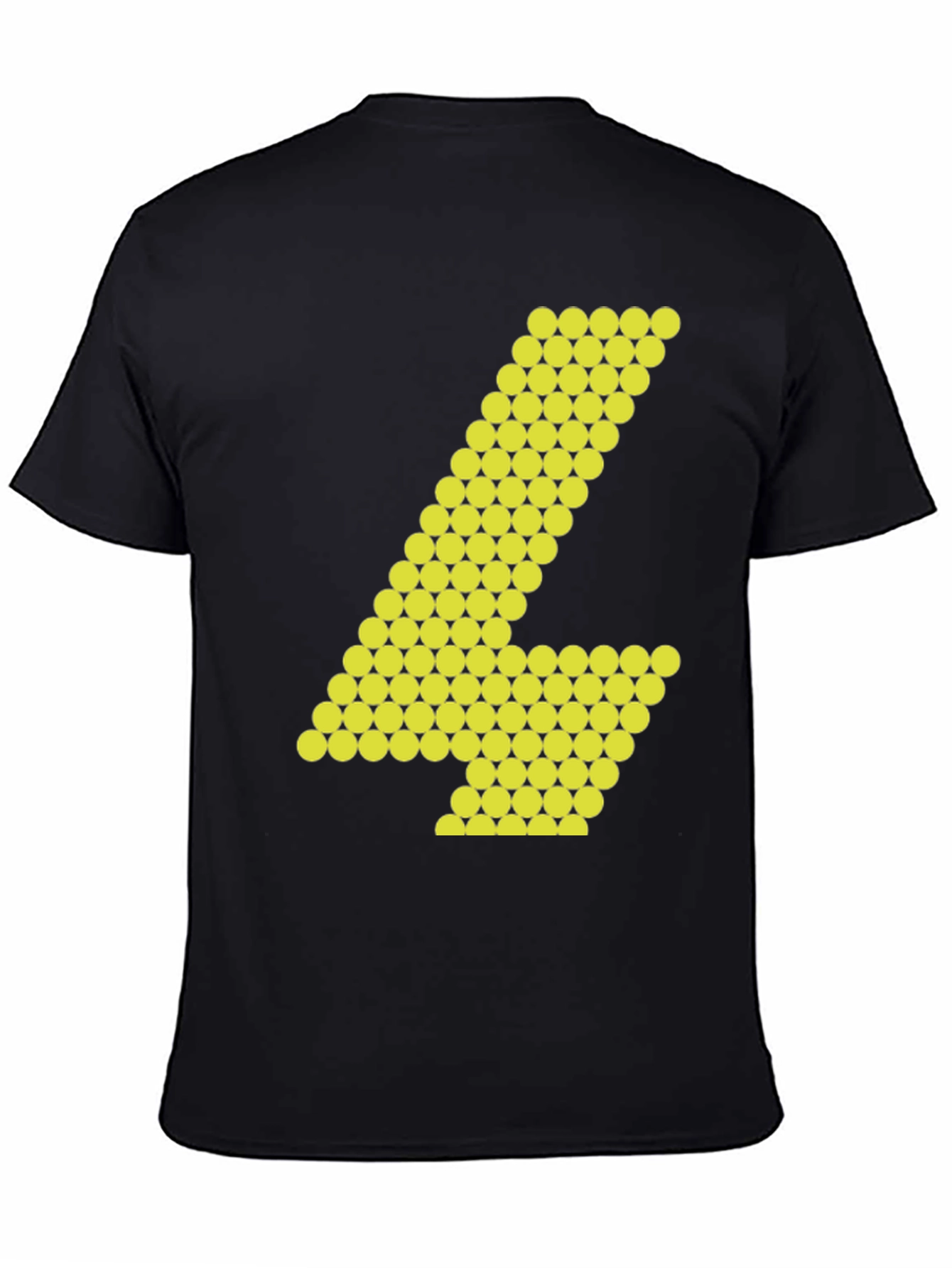 Abstract Number 4 Graphic Tee - Black Cotton Shirt