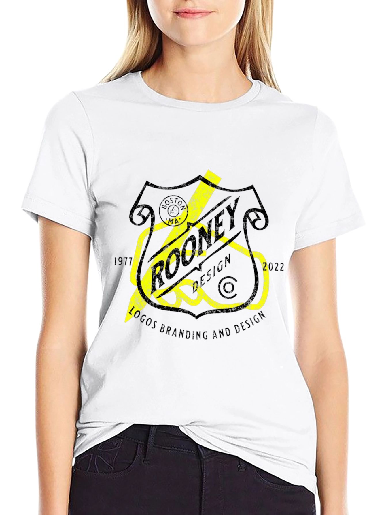 Rooney Design Black Graphic Tee