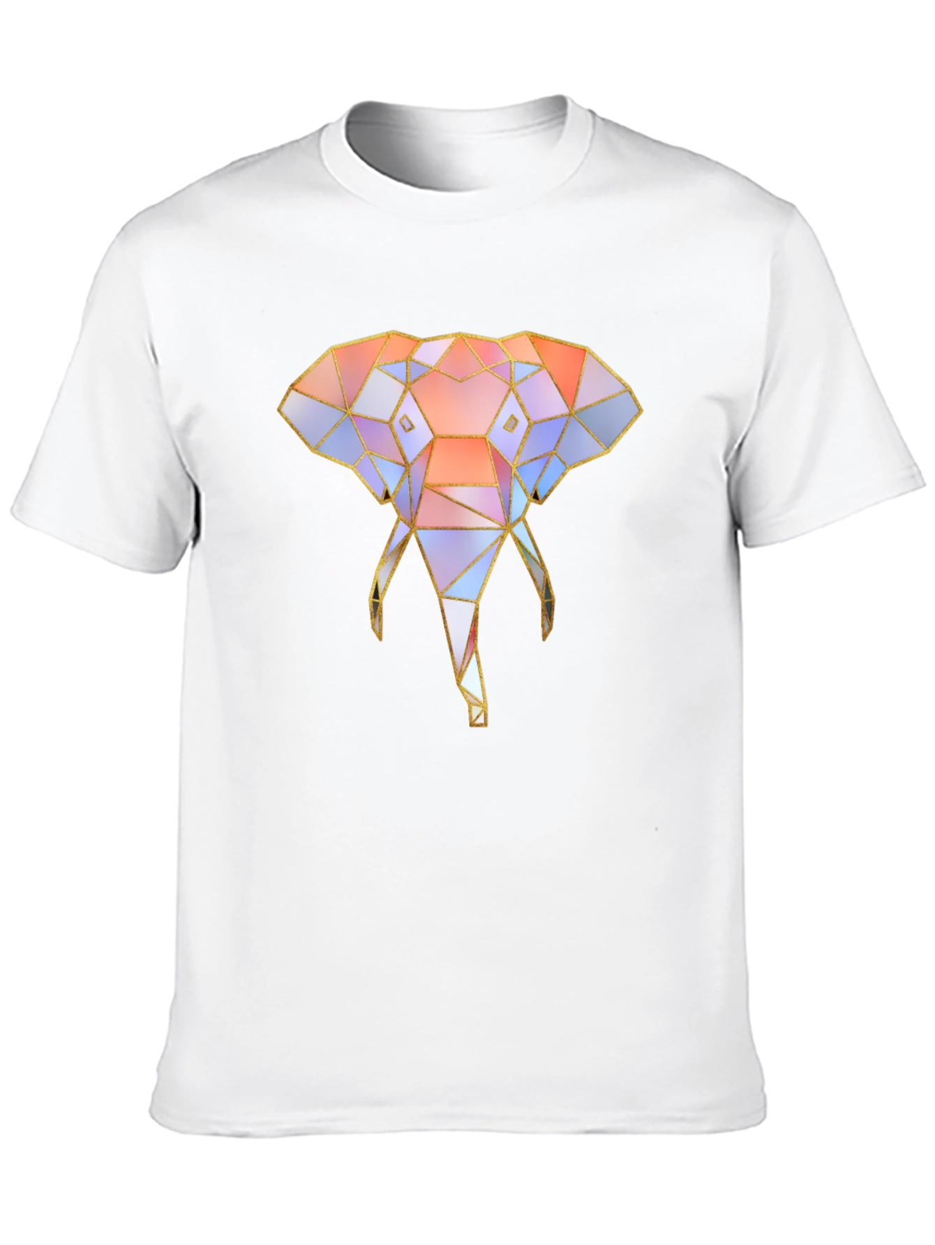 Geometric Elephant Graphic Tee - Unique Design