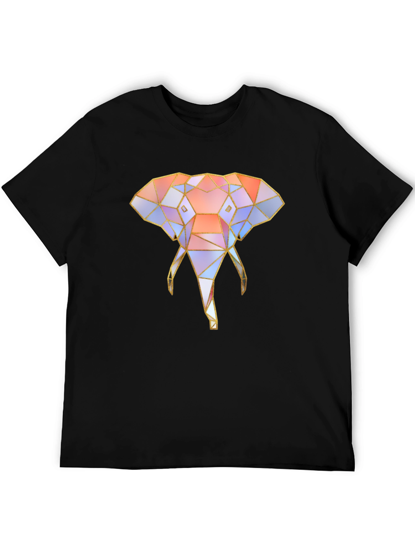 Geometric Elephant Graphic Tee - Unique Design