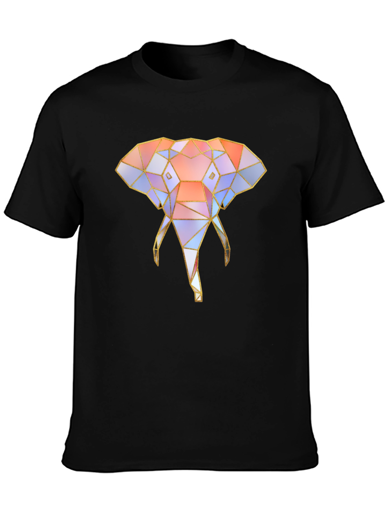 Geometric Elephant Graphic Tee - Unique Design