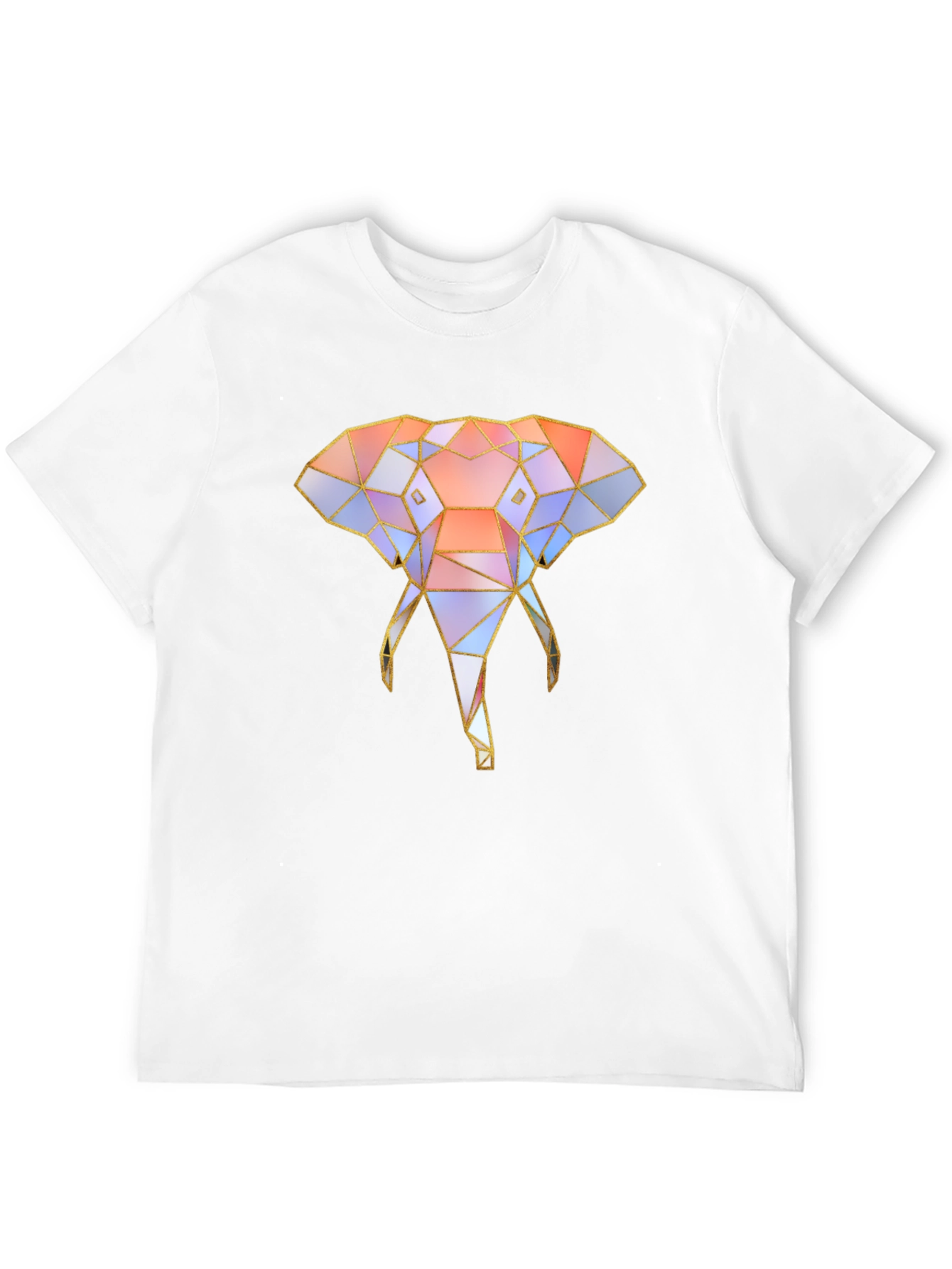 Geometric Elephant Graphic Tee - Unique Design