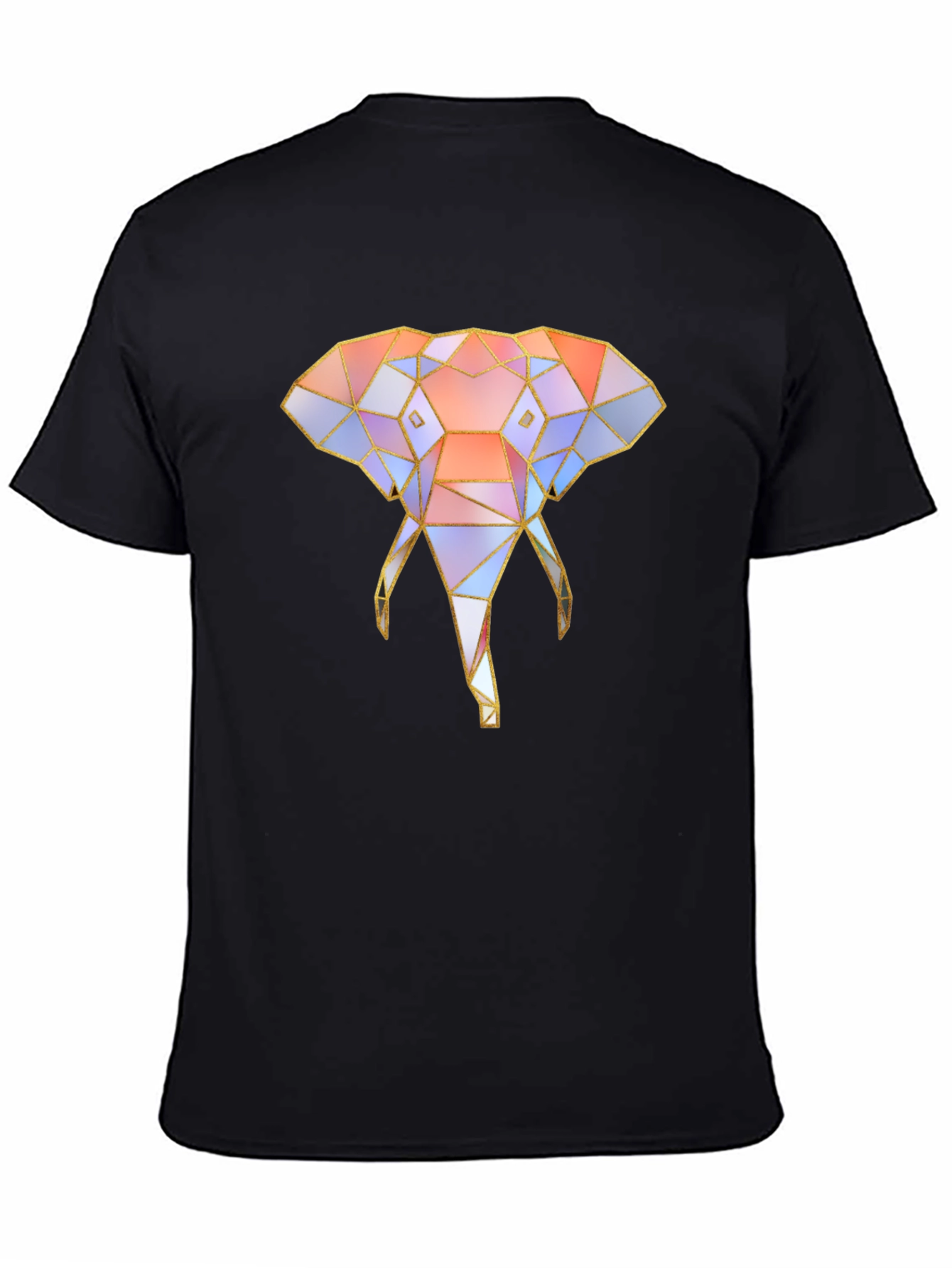 Geometric Elephant Graphic Tee - Unique Design