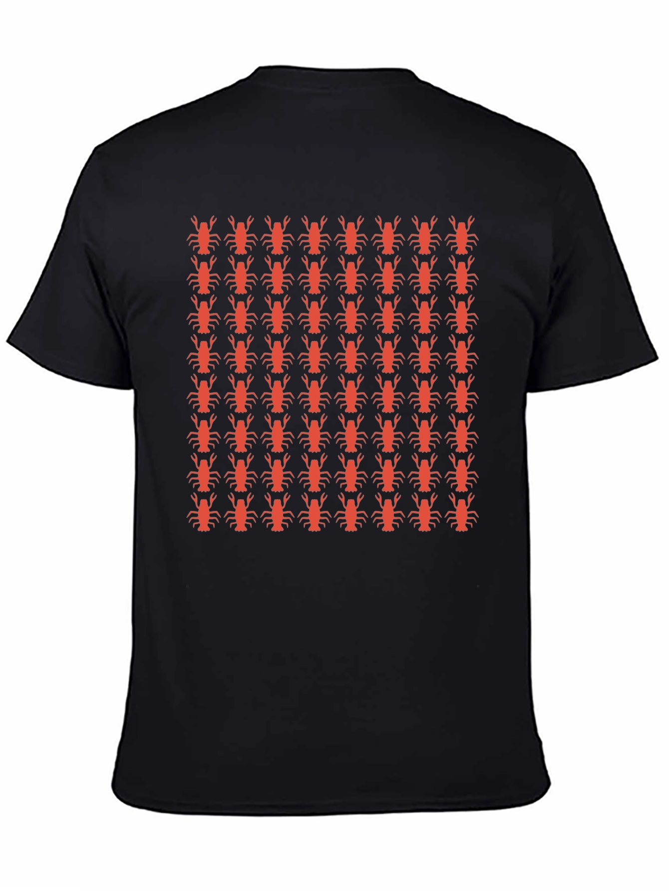 Lobster Patterned Crew Neck T-Shirt