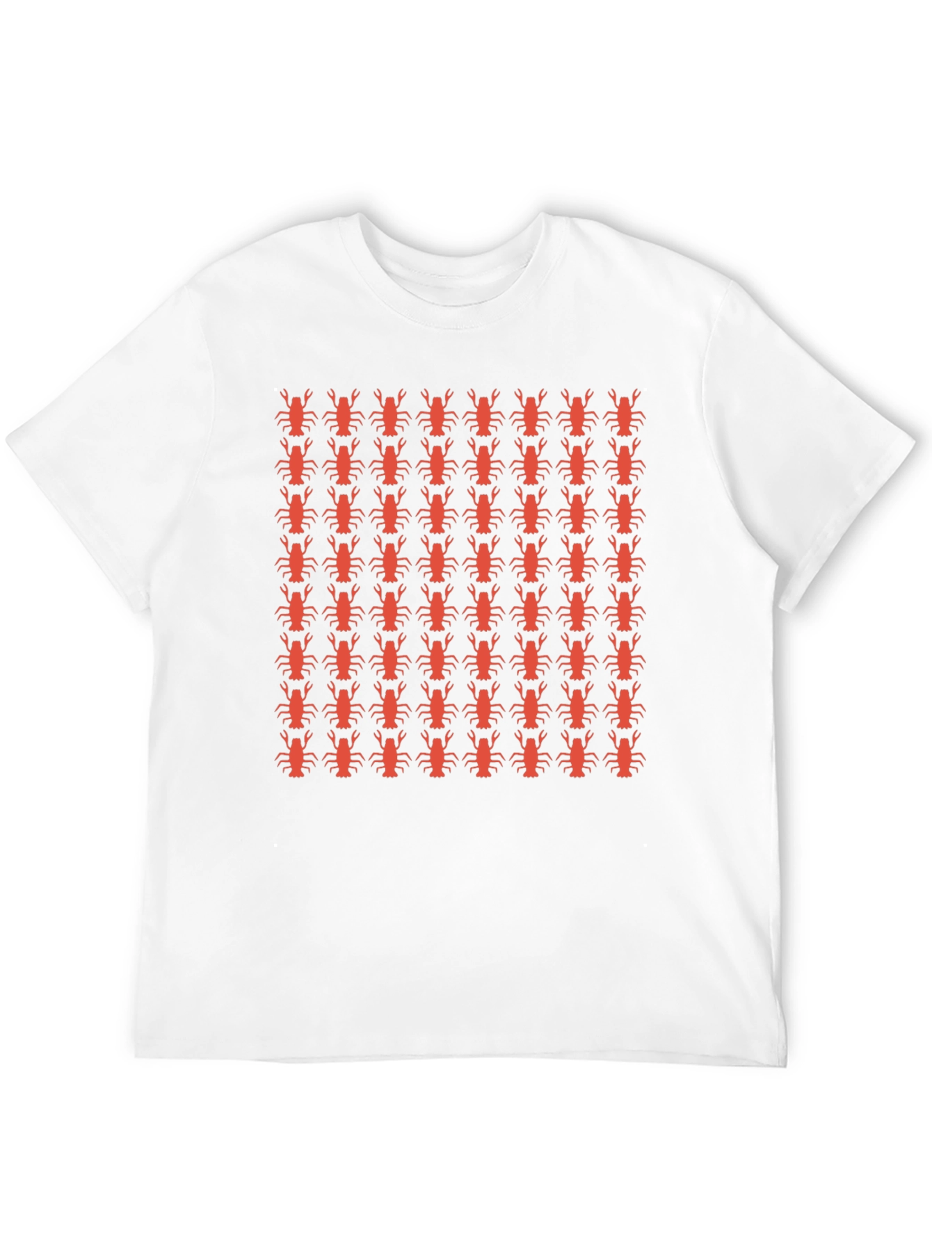 Lobster Patterned Crew Neck T-Shirt