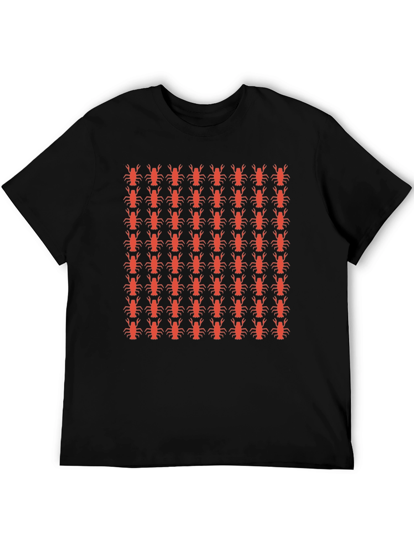 Lobster Patterned Crew Neck T-Shirt