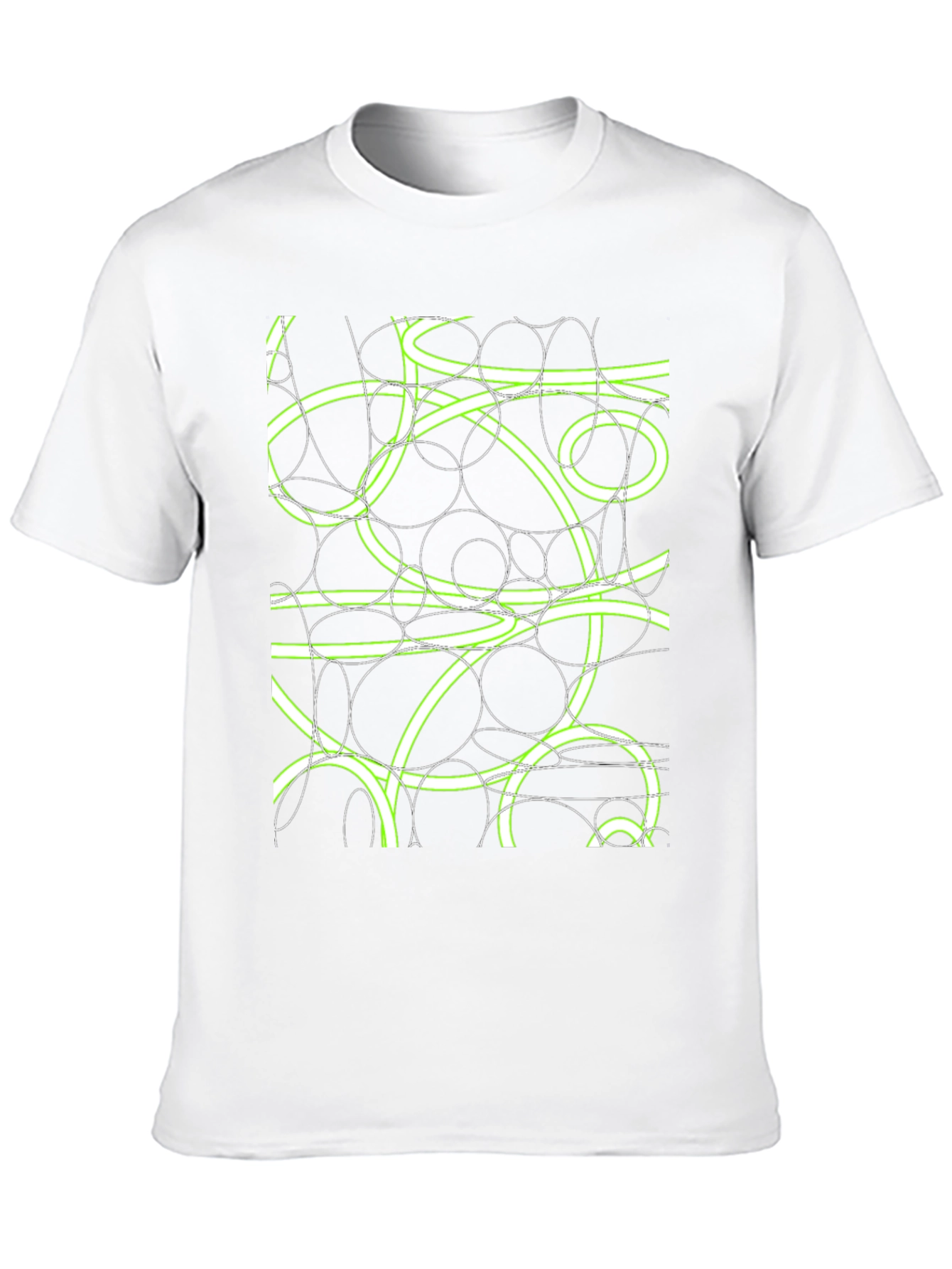 Abstract Circle Design T-Shirt - Mens Black Tee