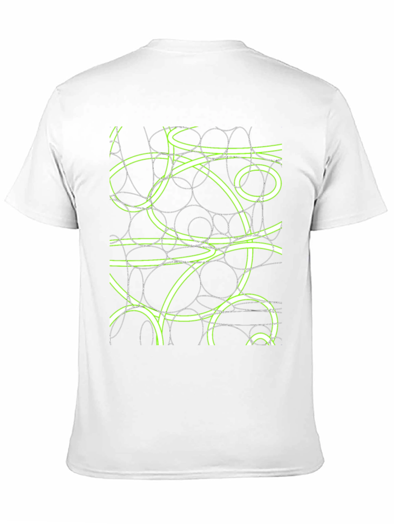 Abstract Circle Design T-Shirt - Mens Black Tee