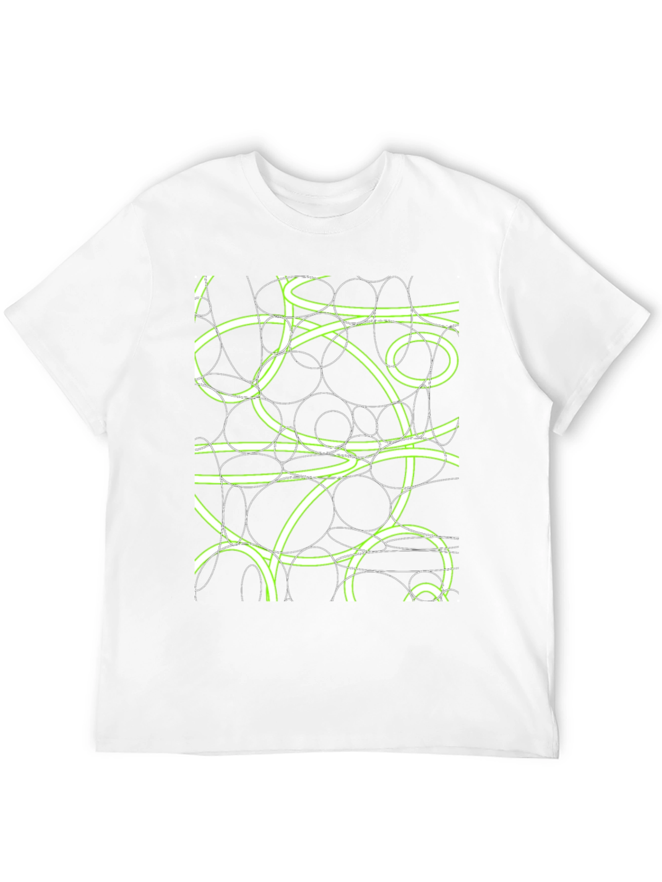 Abstract Circle Design T-Shirt - Mens Black Tee