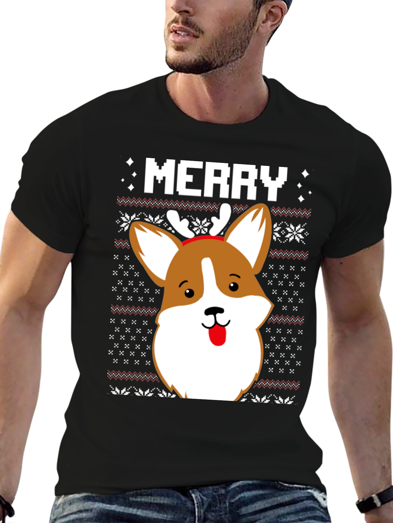 Merry Corgi Christmas T-Shirt