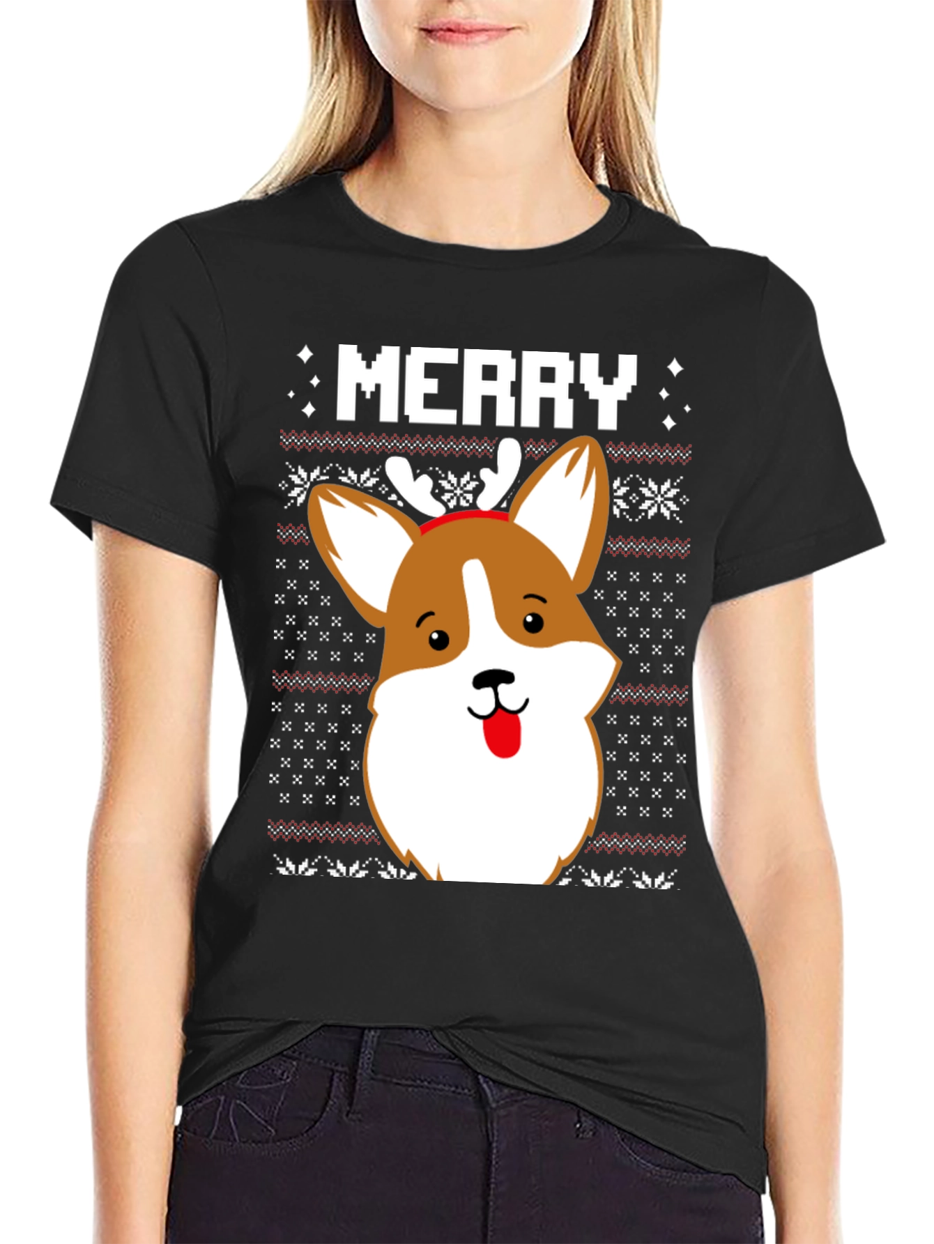 Merry Corgi Christmas T-Shirt