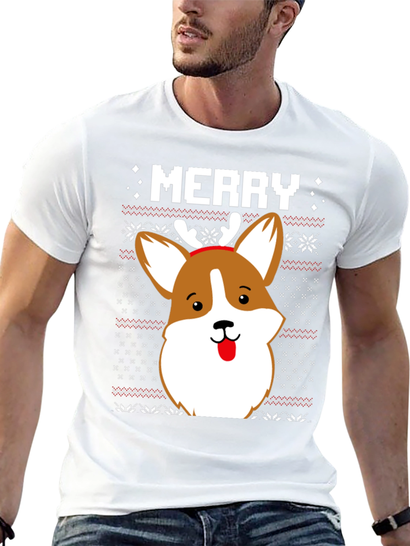 Merry Corgi Christmas T-Shirt