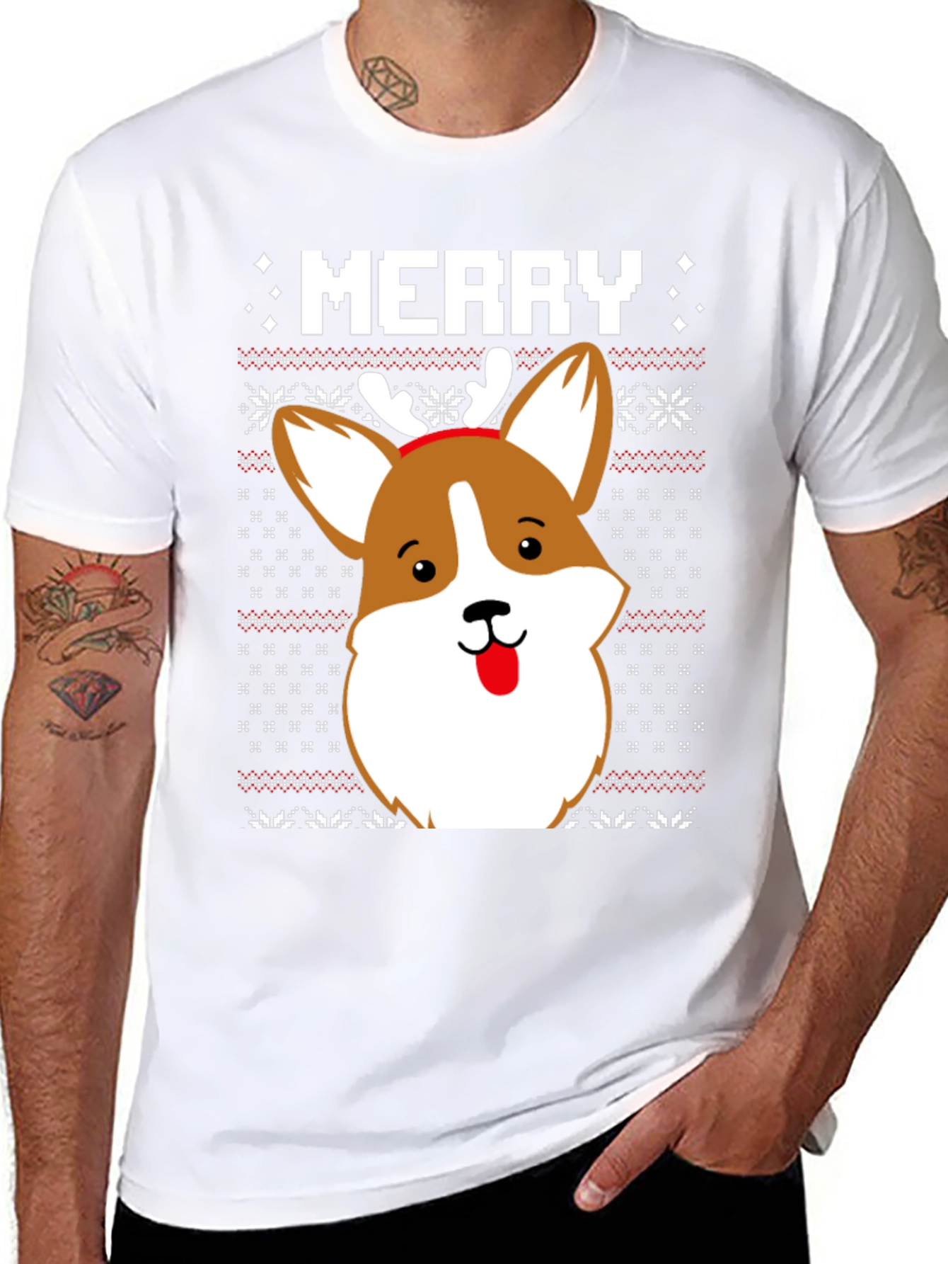 Merry Corgi Christmas T-Shirt