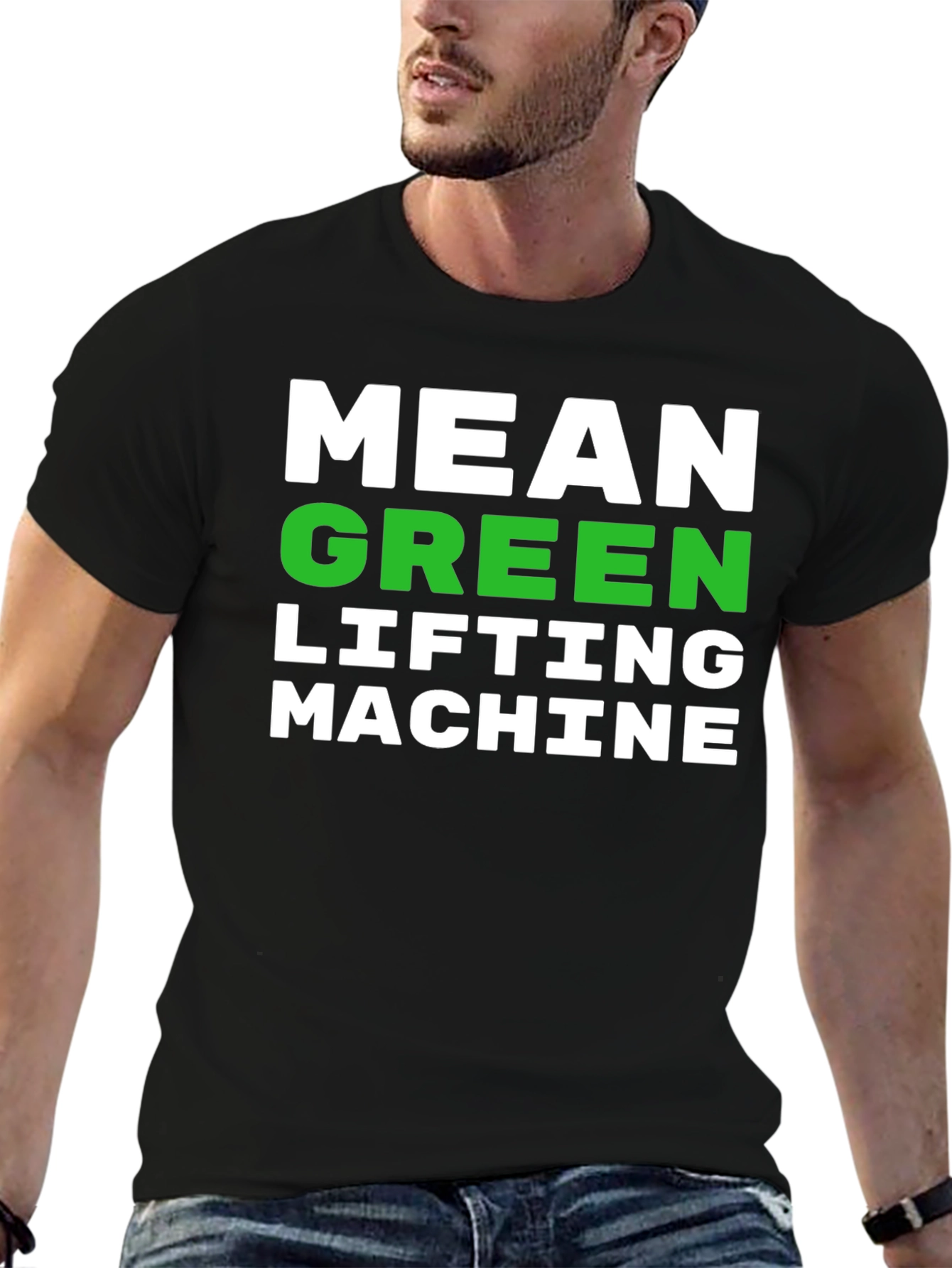 Mean Green Lifting Machine Black T-Shirt