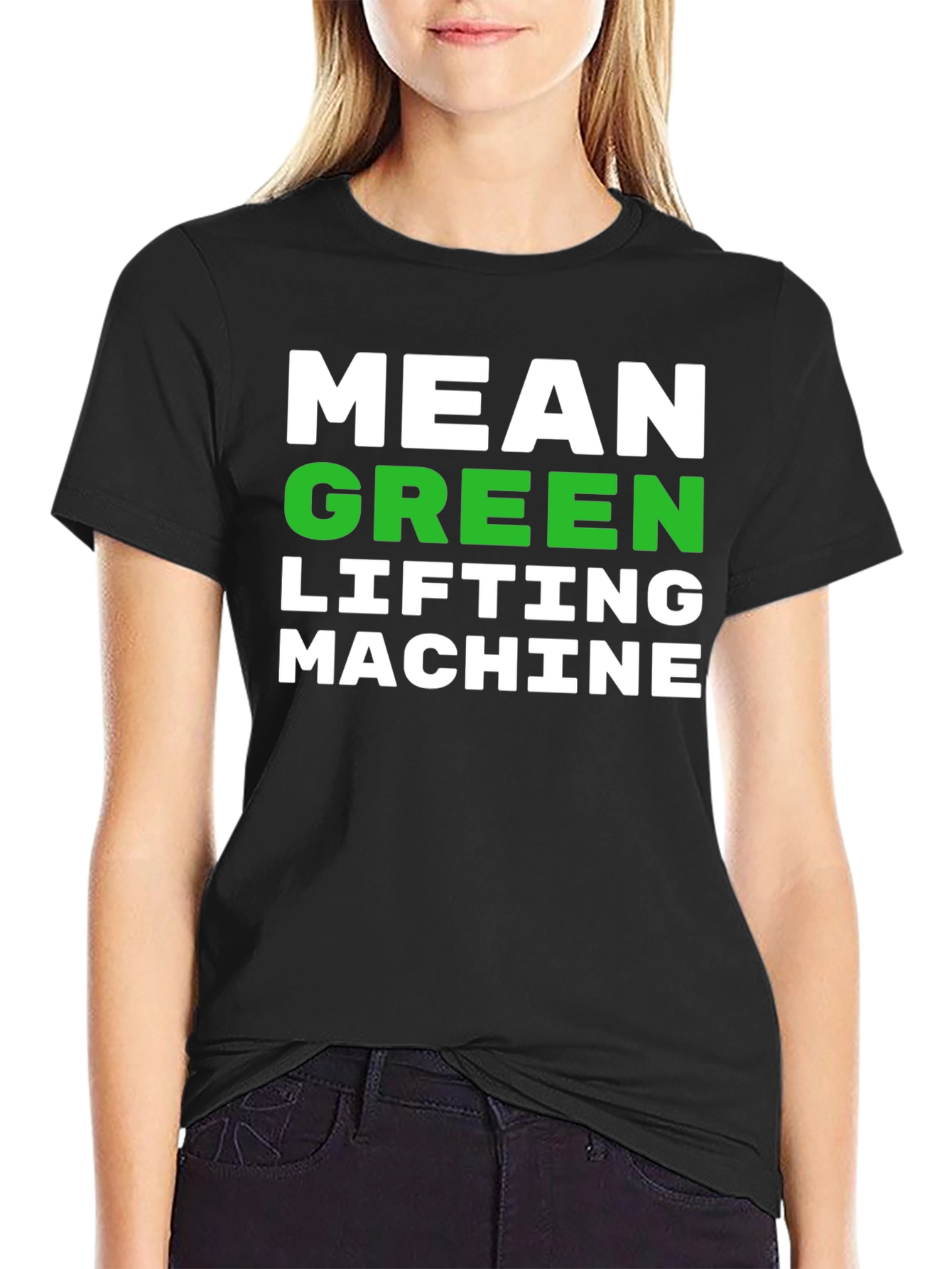 Mean Green Lifting Machine Black T-Shirt