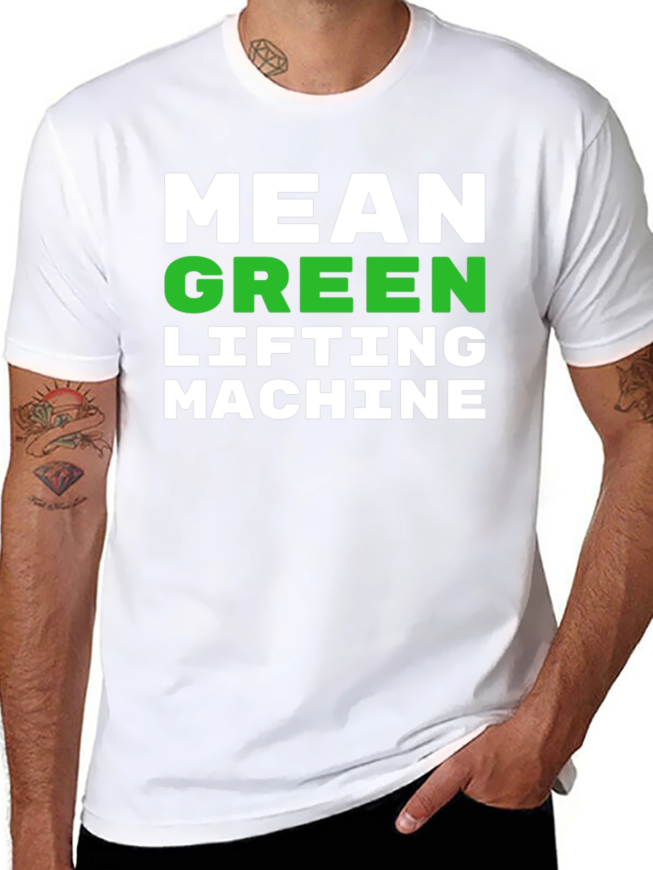 Mean Green Lifting Machine Black T-Shirt