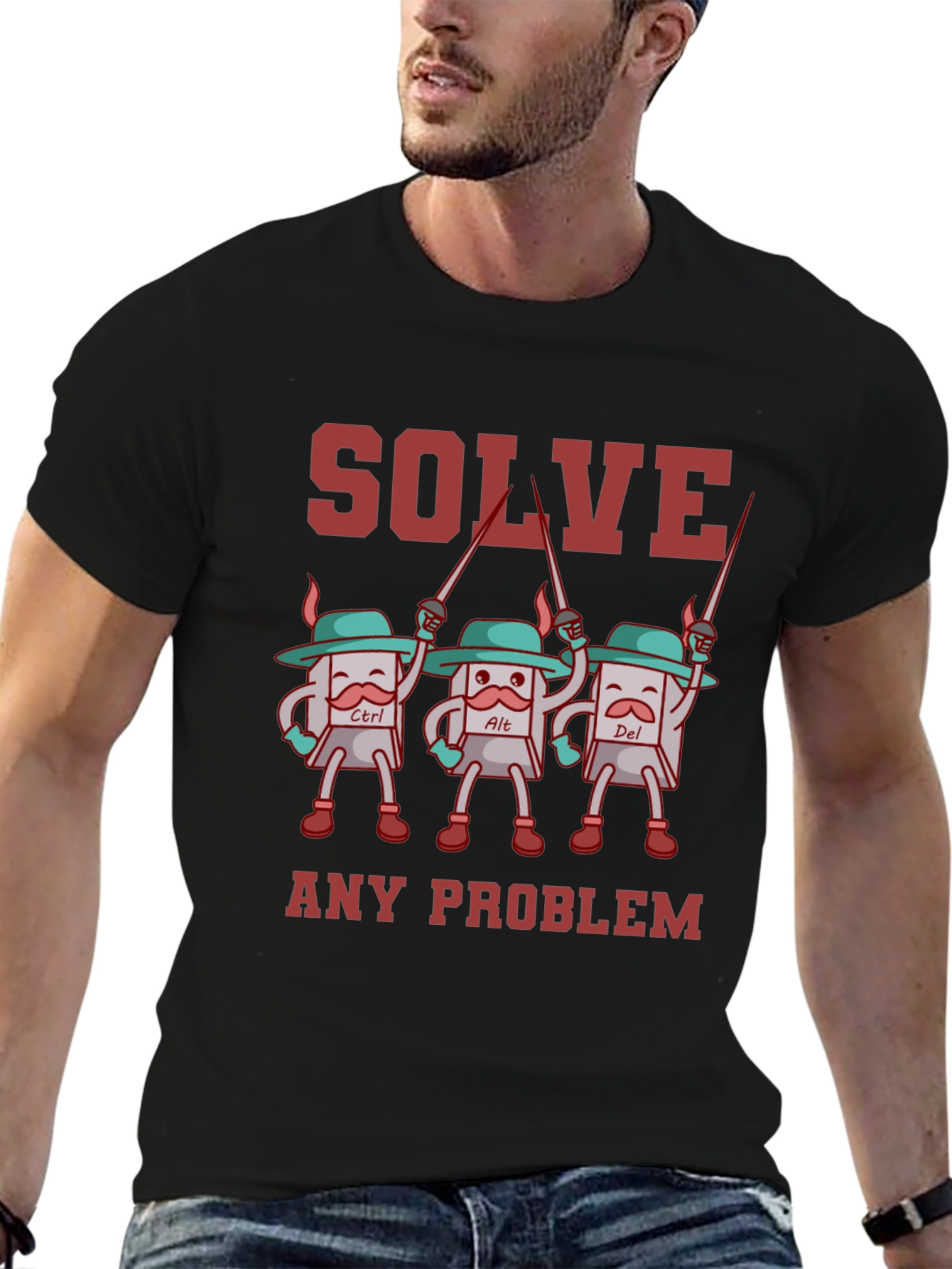Solve Any Problem T-Shirt Funny Computer Geek Tee