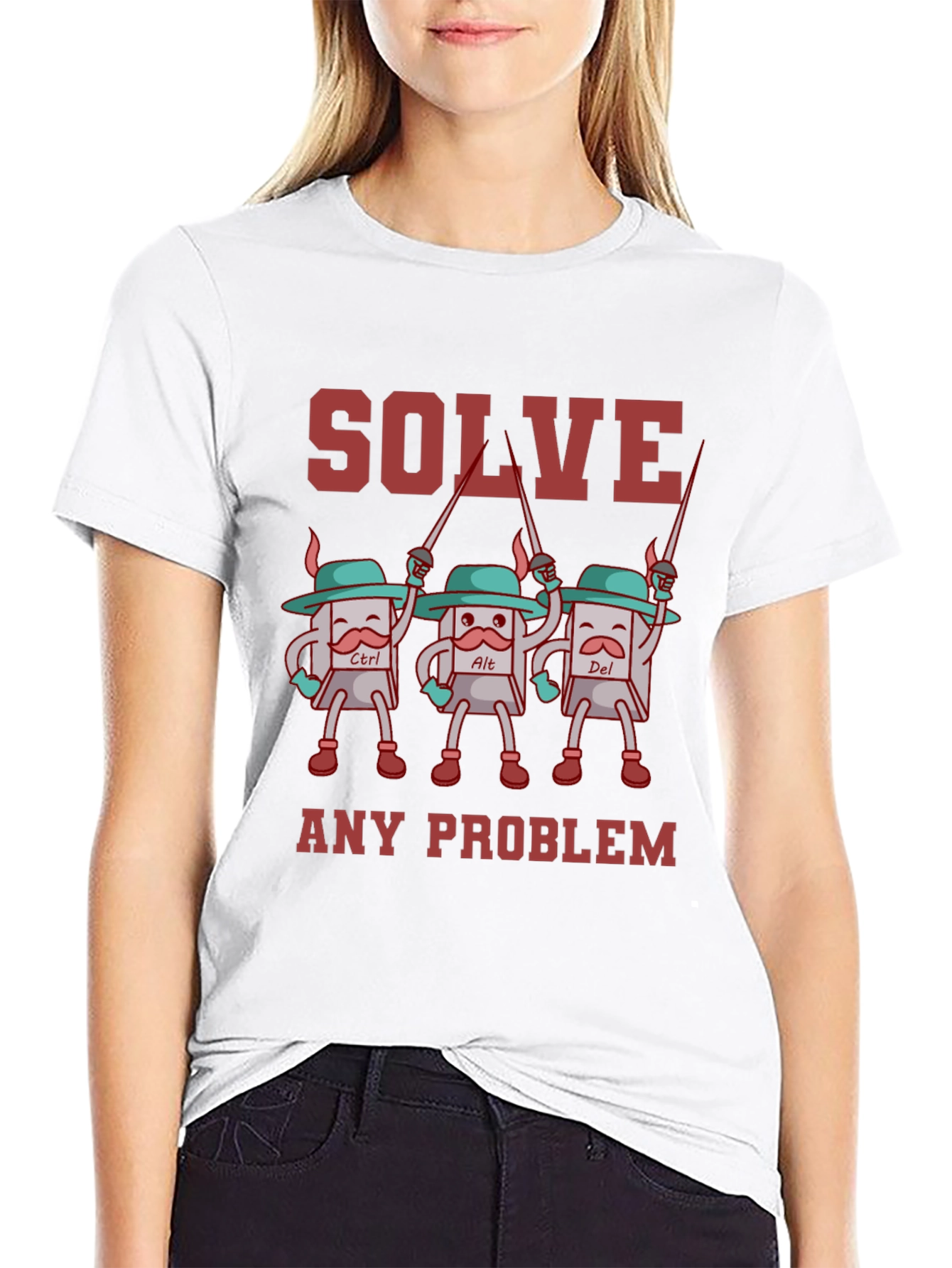 Solve Any Problem T-Shirt Funny Computer Geek Tee