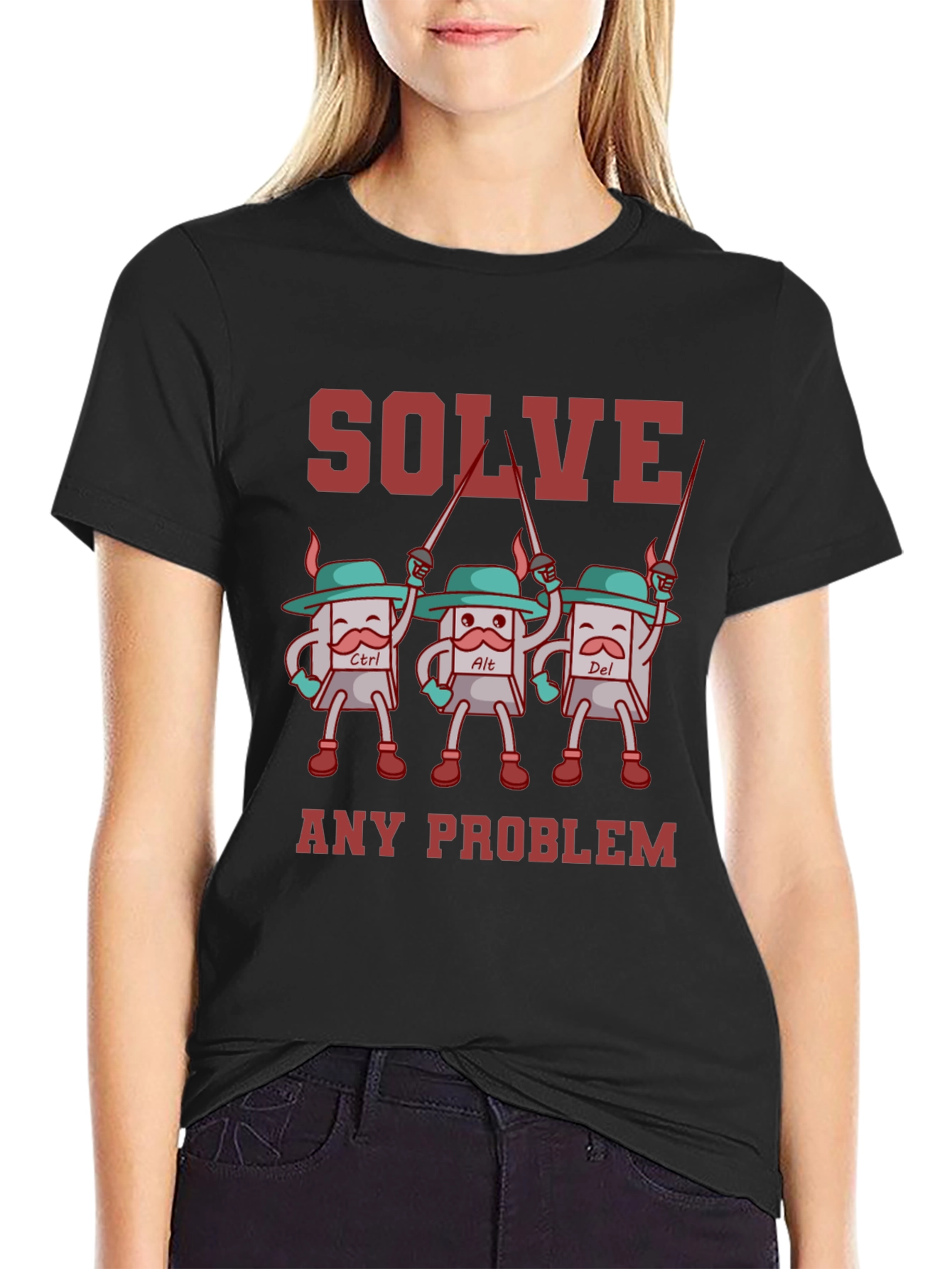Solve Any Problem T-Shirt Funny Computer Geek Tee