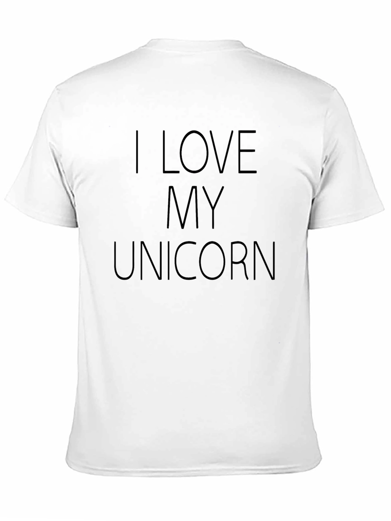 I Love My Unicorn Black T-Shirt