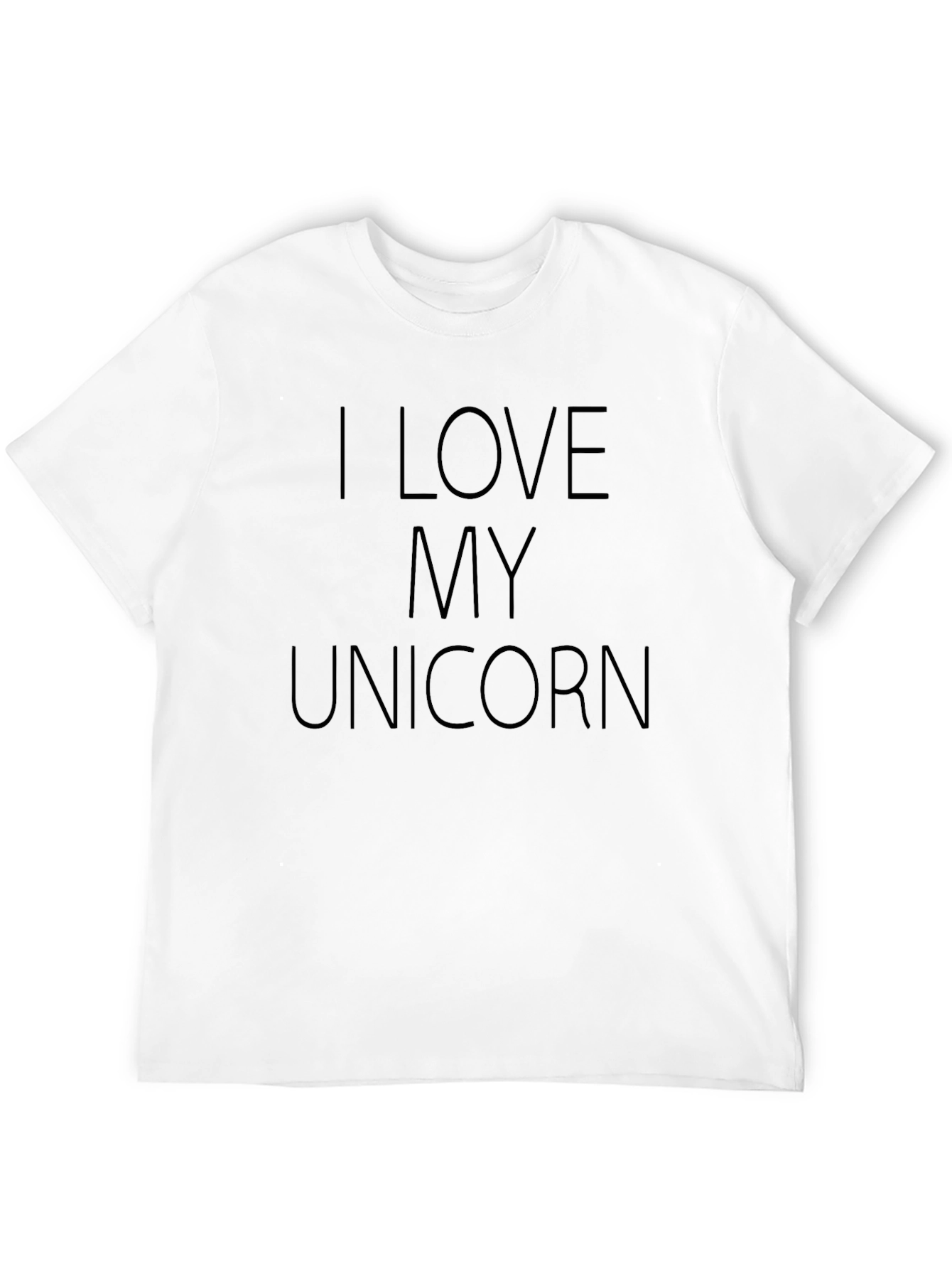 I Love My Unicorn Black T-Shirt