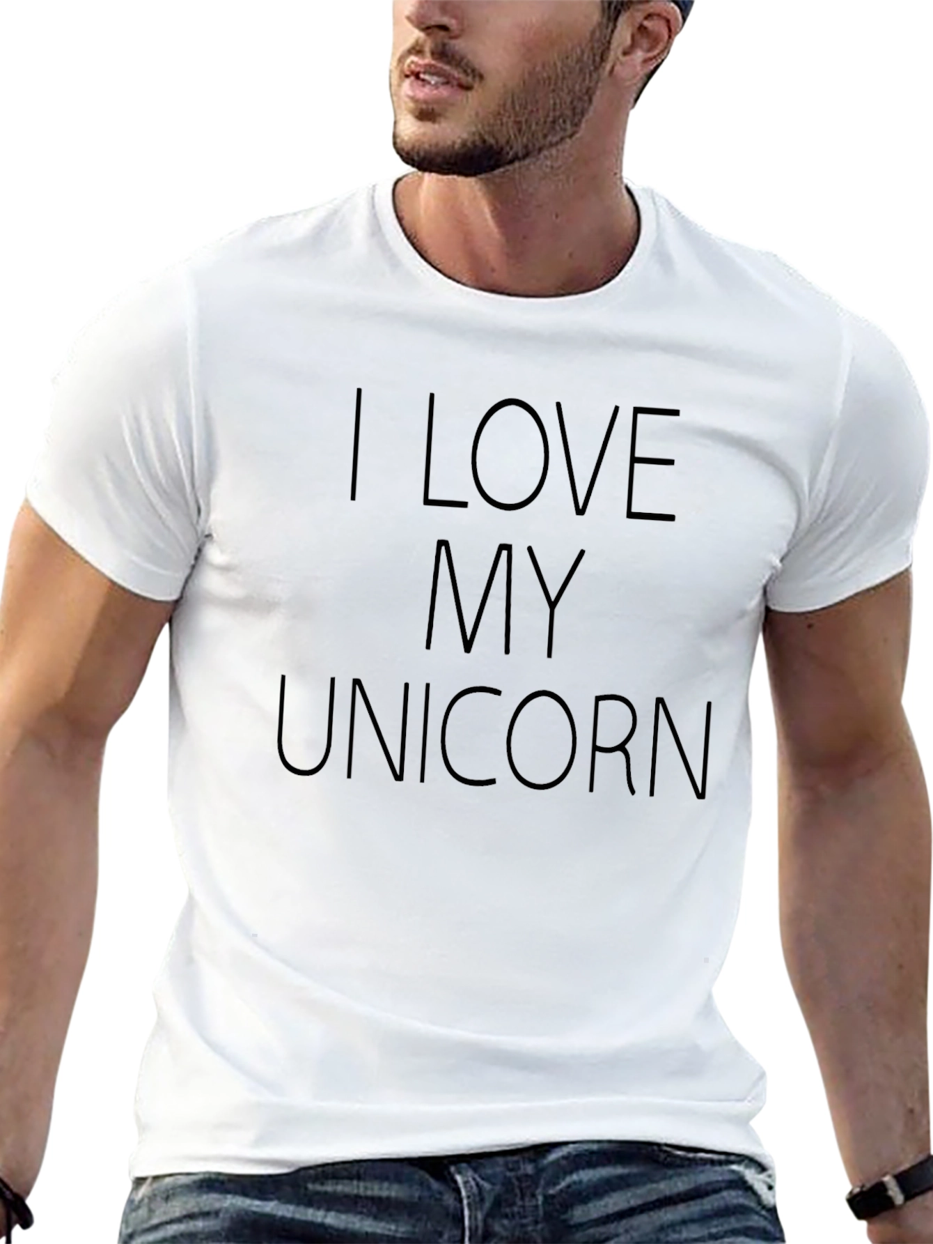 I Love My Unicorn Black T-Shirt