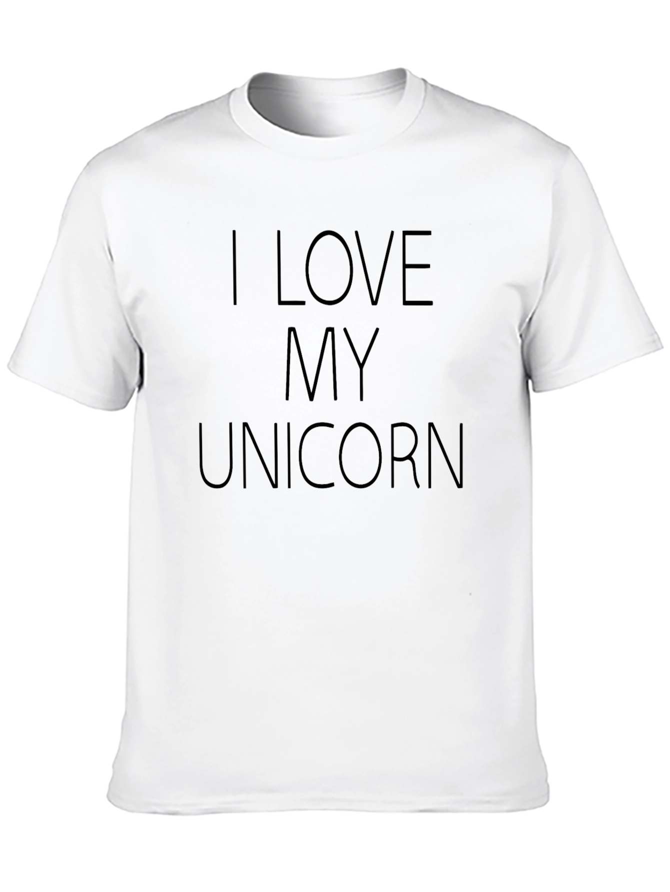 I Love My Unicorn Black T-Shirt
