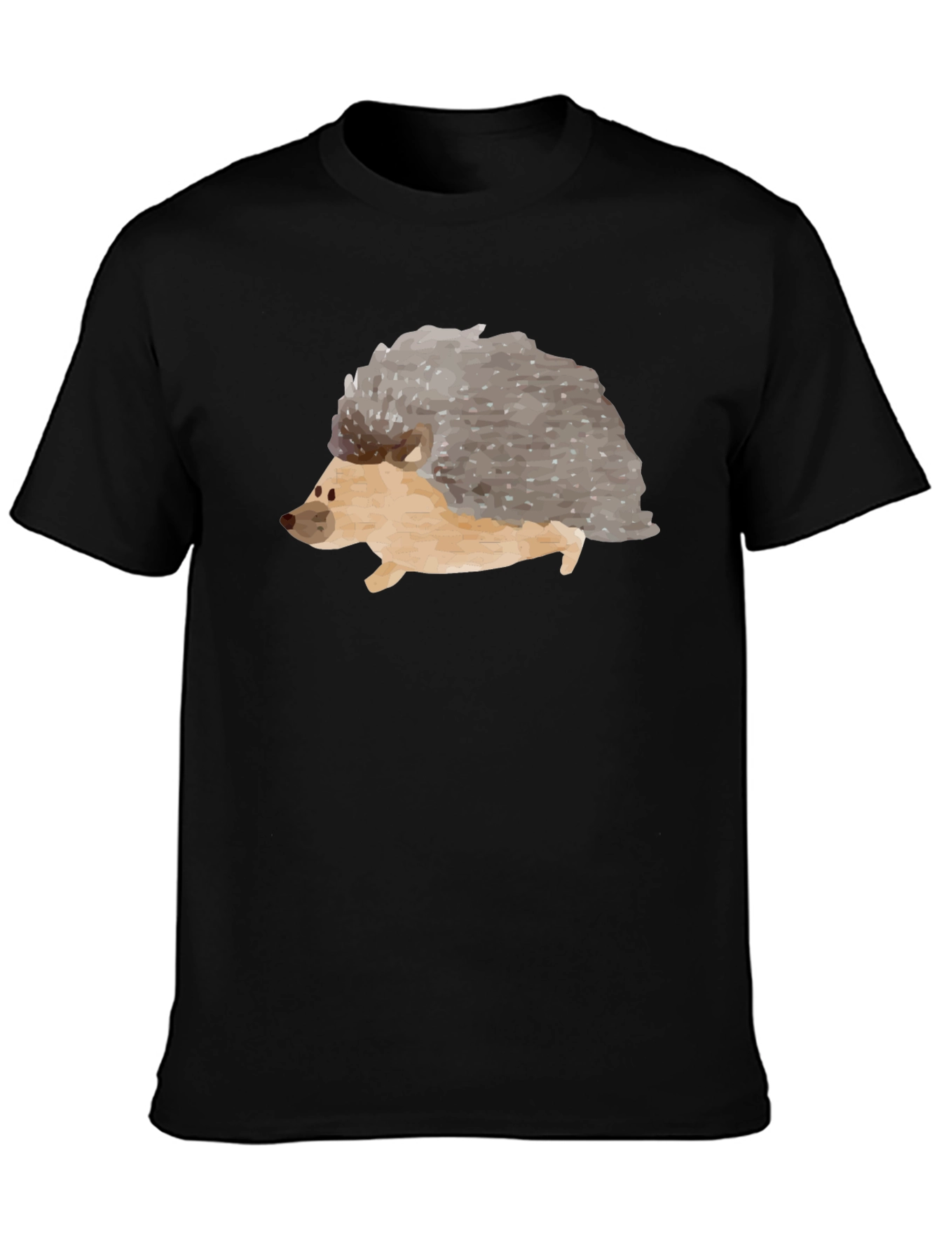 Mens Hedgehog Graphic Tee - Black