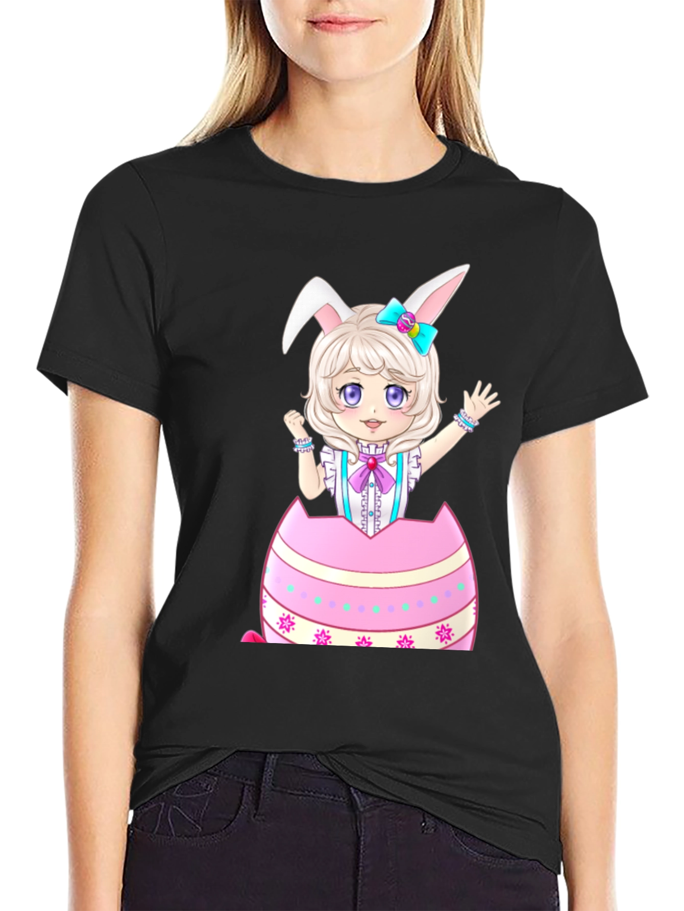 Easter Bunny Girl in Egg T-Shirt
