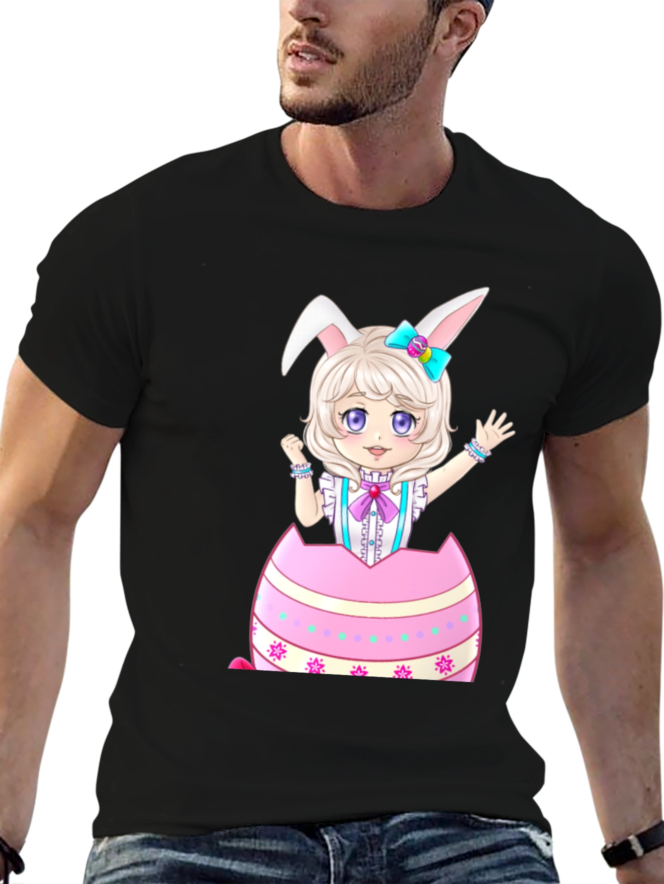 Easter Bunny Girl in Egg T-Shirt