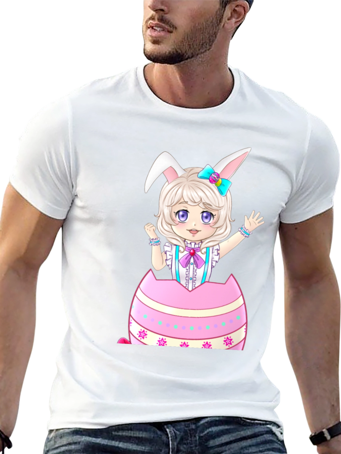 Easter Bunny Girl in Egg T-Shirt