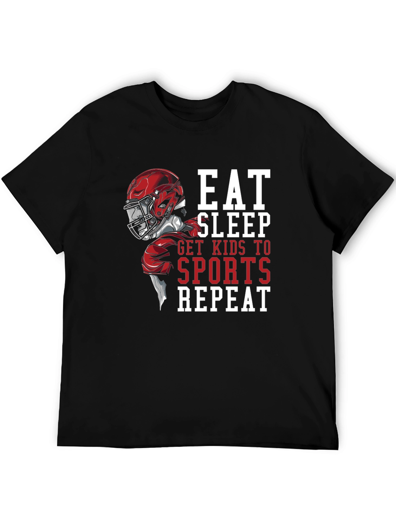 Eat Sleep Sports Repeat Graphic T-Shirt