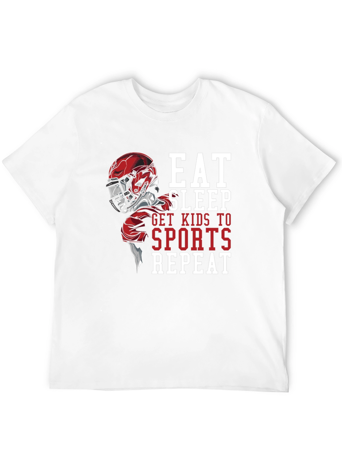 Eat Sleep Sports Repeat Graphic T-Shirt